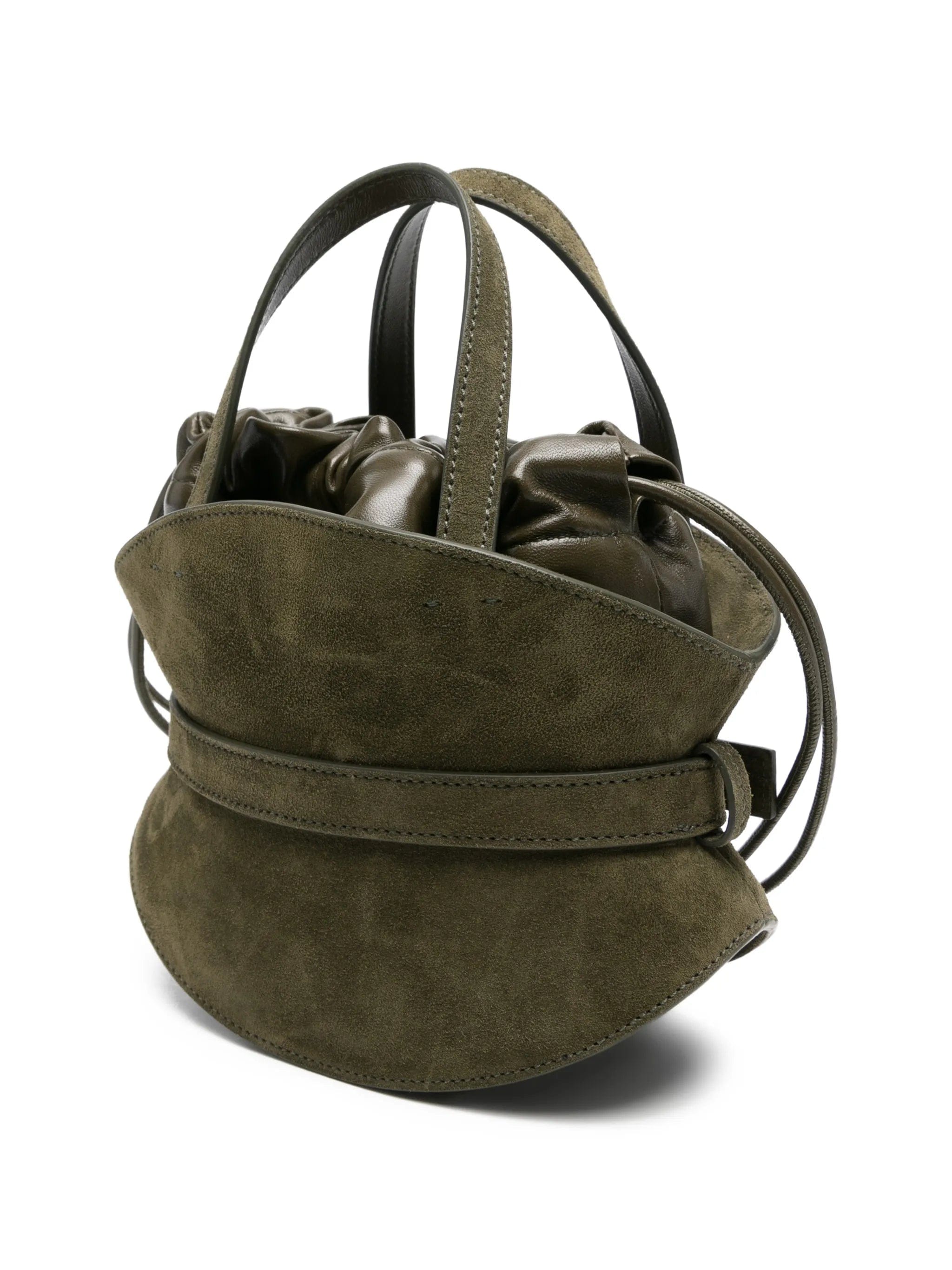 Balmain buckle suede tote bag