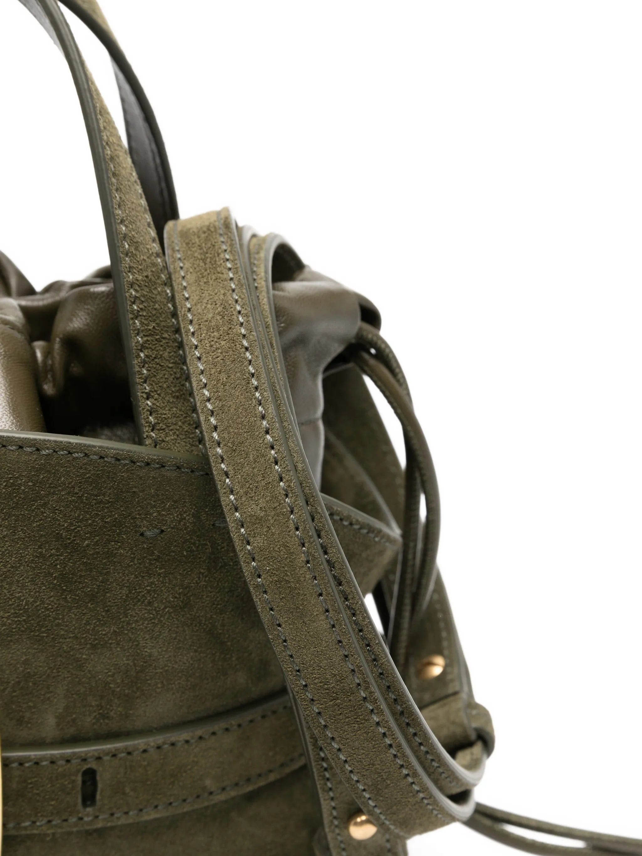 Balmain buckle suede tote bag