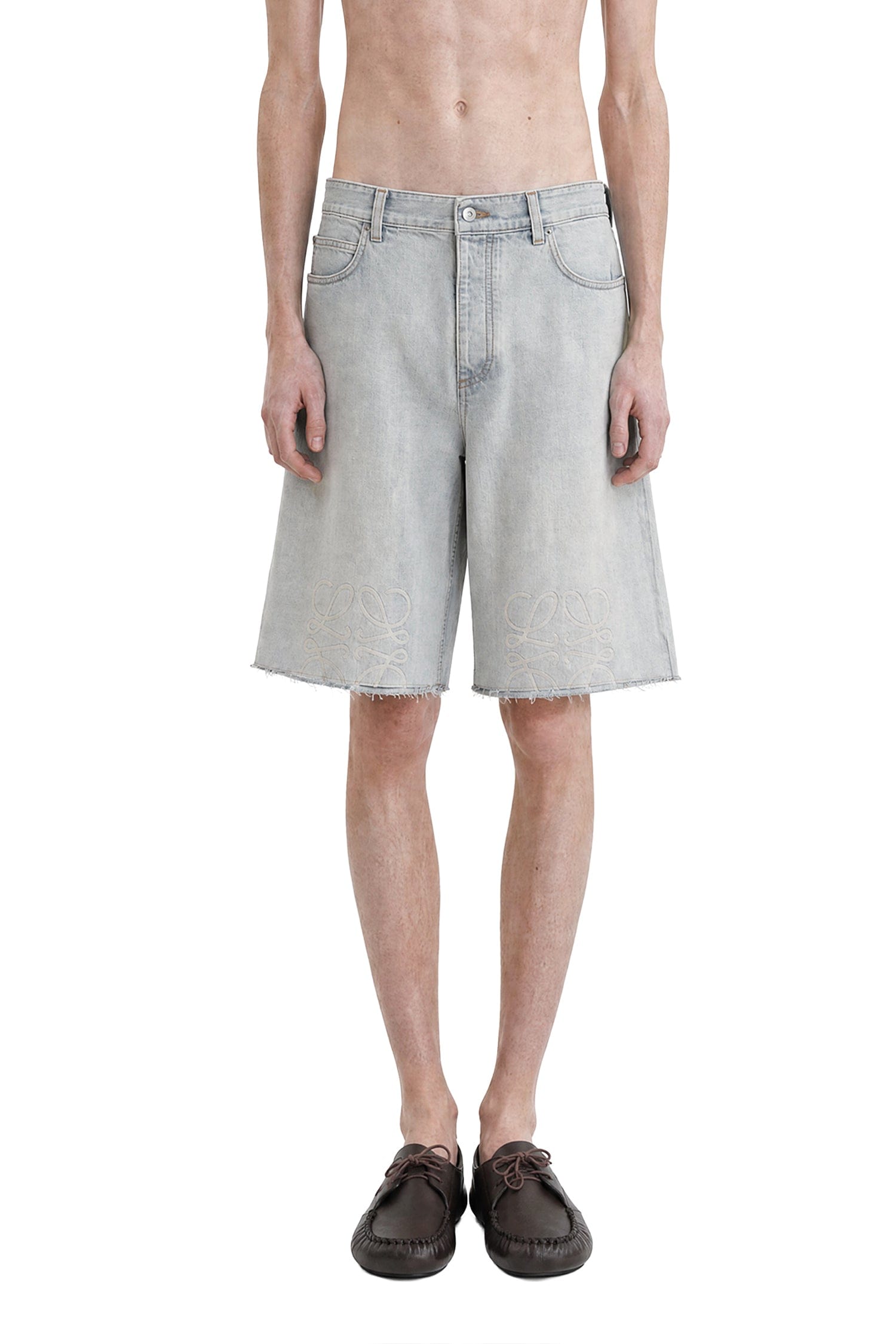 Loewe Anagram Shorts in Denim