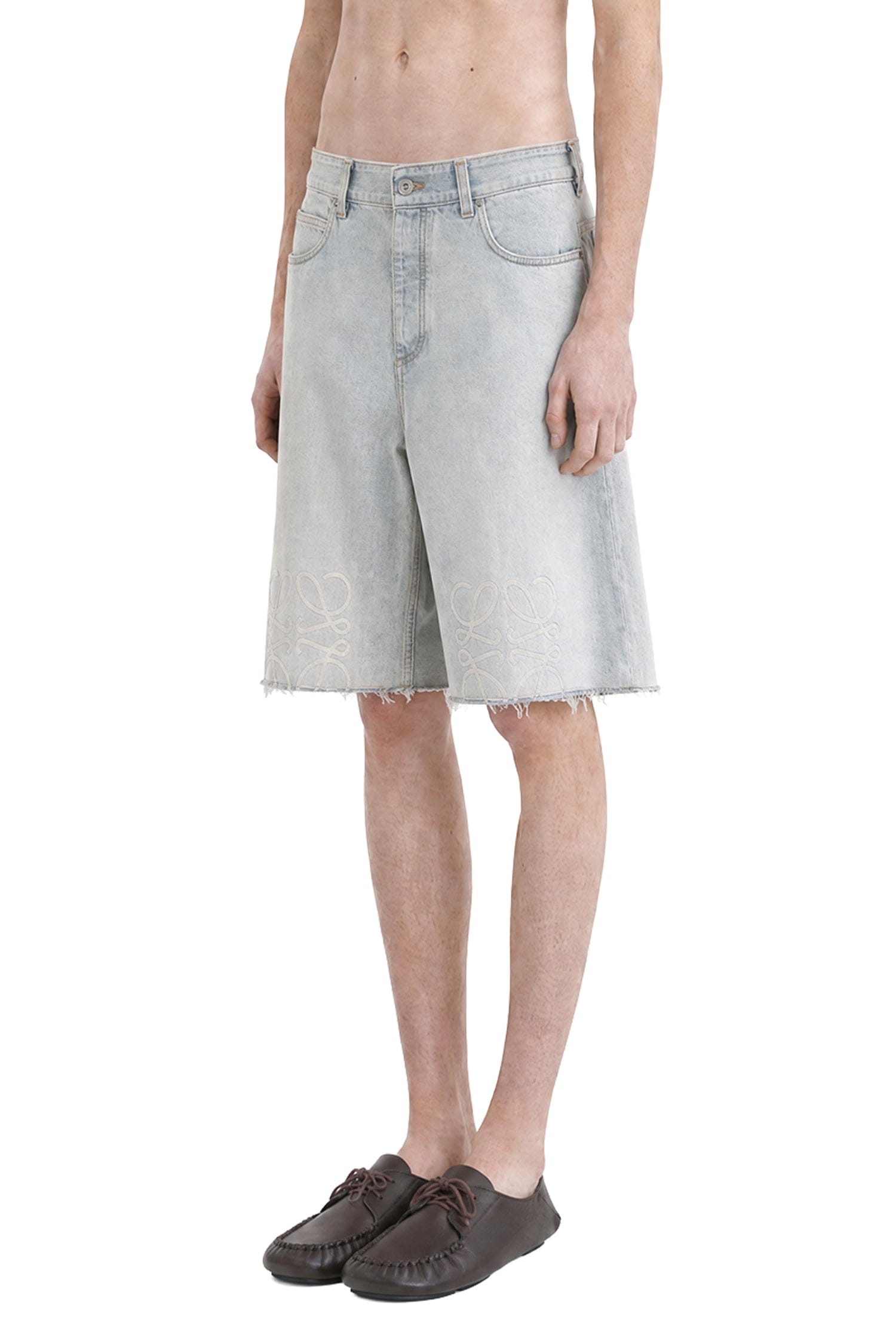 Loewe Anagram Shorts in Denim
