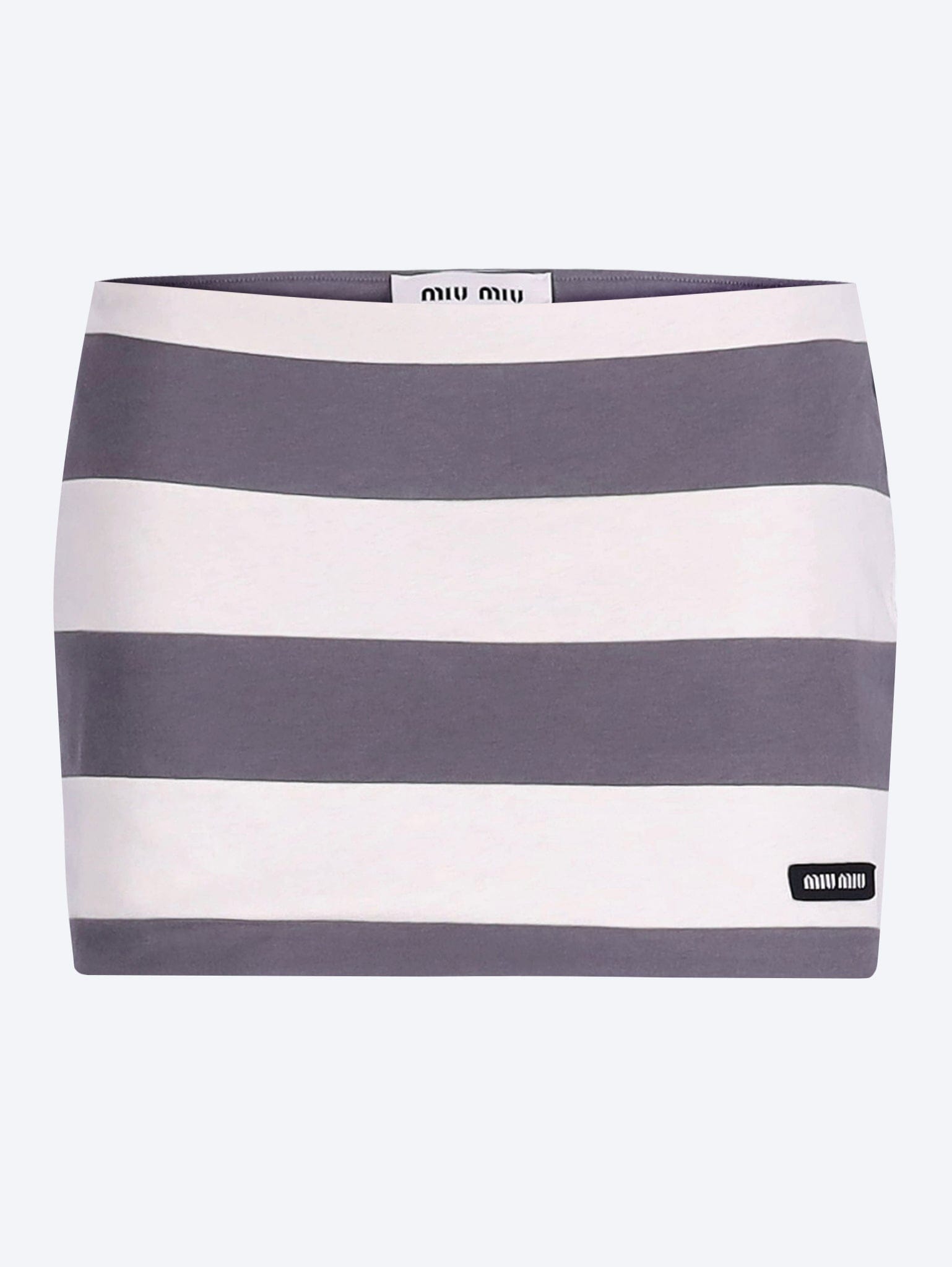 MIU MIU Striped jersey miniskirt