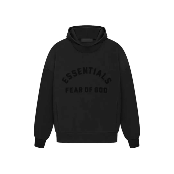 Fear of God Essentials Essentials - Fear of God Arch Logo Hoodie Jet Black