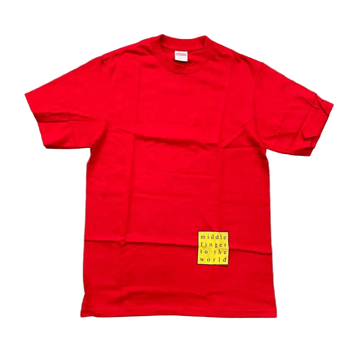 Supreme T - Shirt MIDDLE FINGER TO THE WORLD Red New Size S