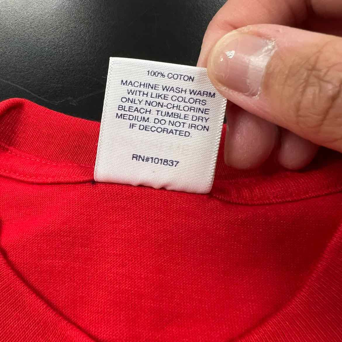Supreme T - Shirt MIDDLE FINGER TO THE WORLD Red New Size S