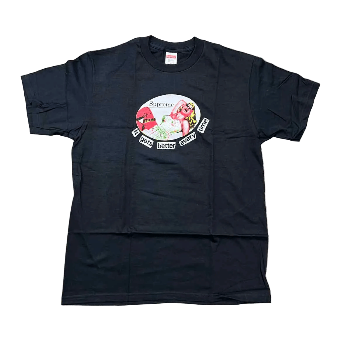 Supreme T - Shirt IT GETS BETTER Black New Size M