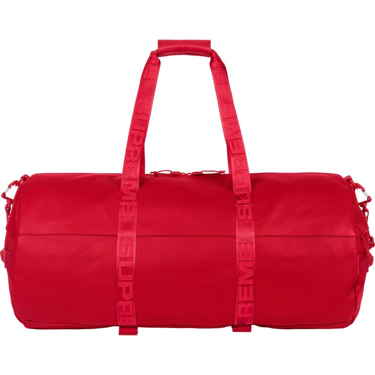 Supreme Leather Large Duffle Bag Red