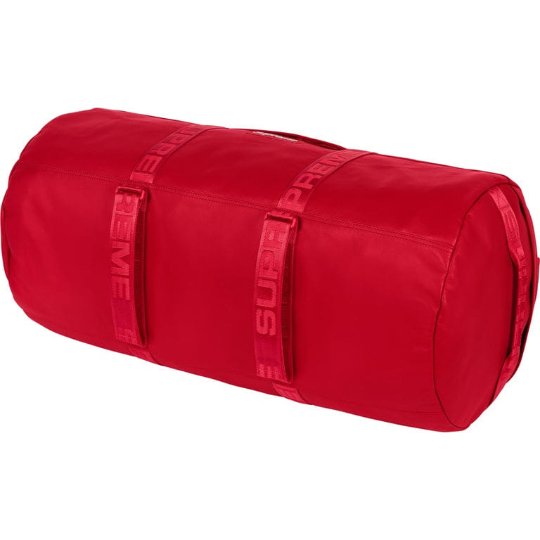 Supreme Leather Large Duffle Bag Red