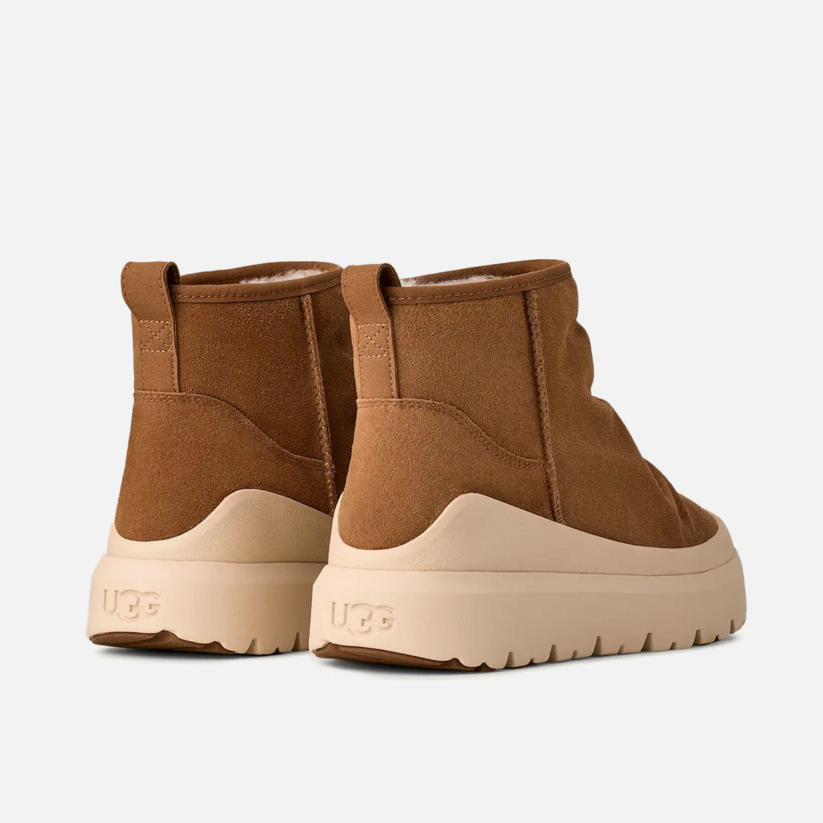 UGG MENS HERITAGE UTILITY MINI - CHESTNUT / WHITECAP