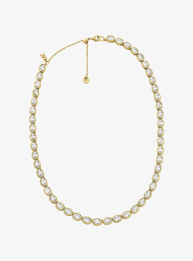 Michael Kors Collier rivière à zircones cubiques et à placage en métal précieux