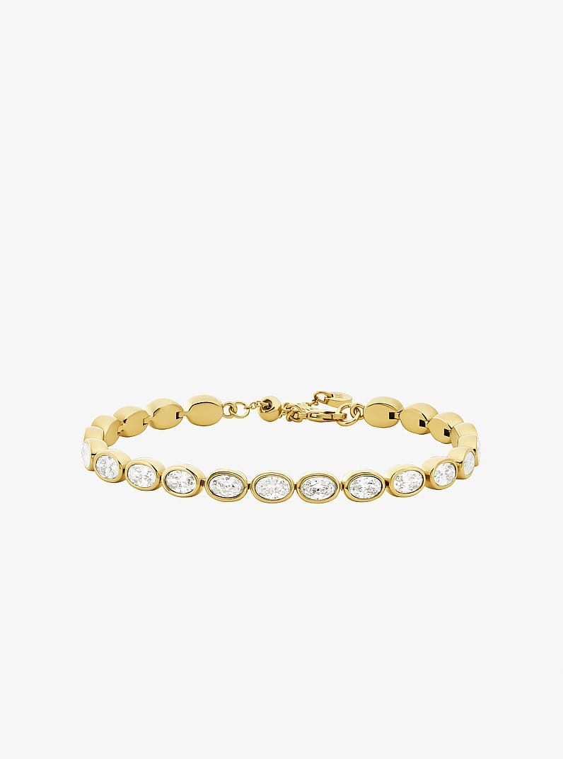 Michael Kors Bracelet rivière à zircones cubiques et à placage en métal précieux