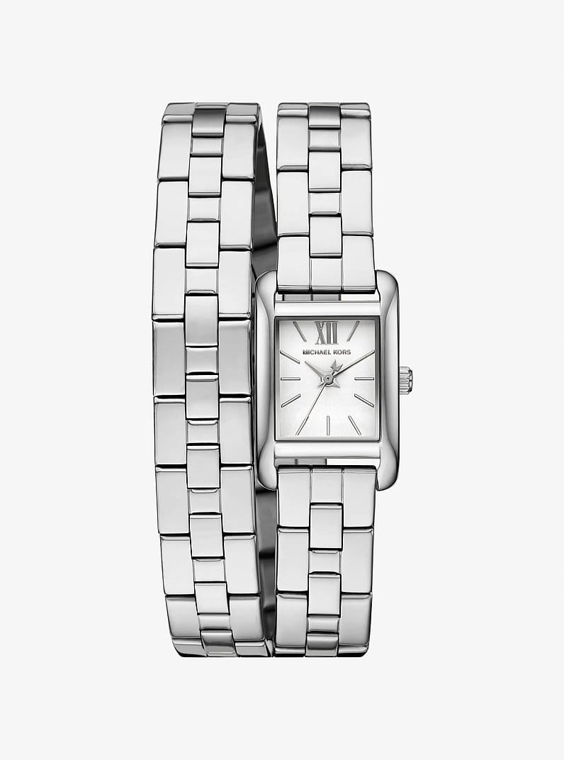 Michael Kors Montre à double bracelet Monroe miniature de ton argent