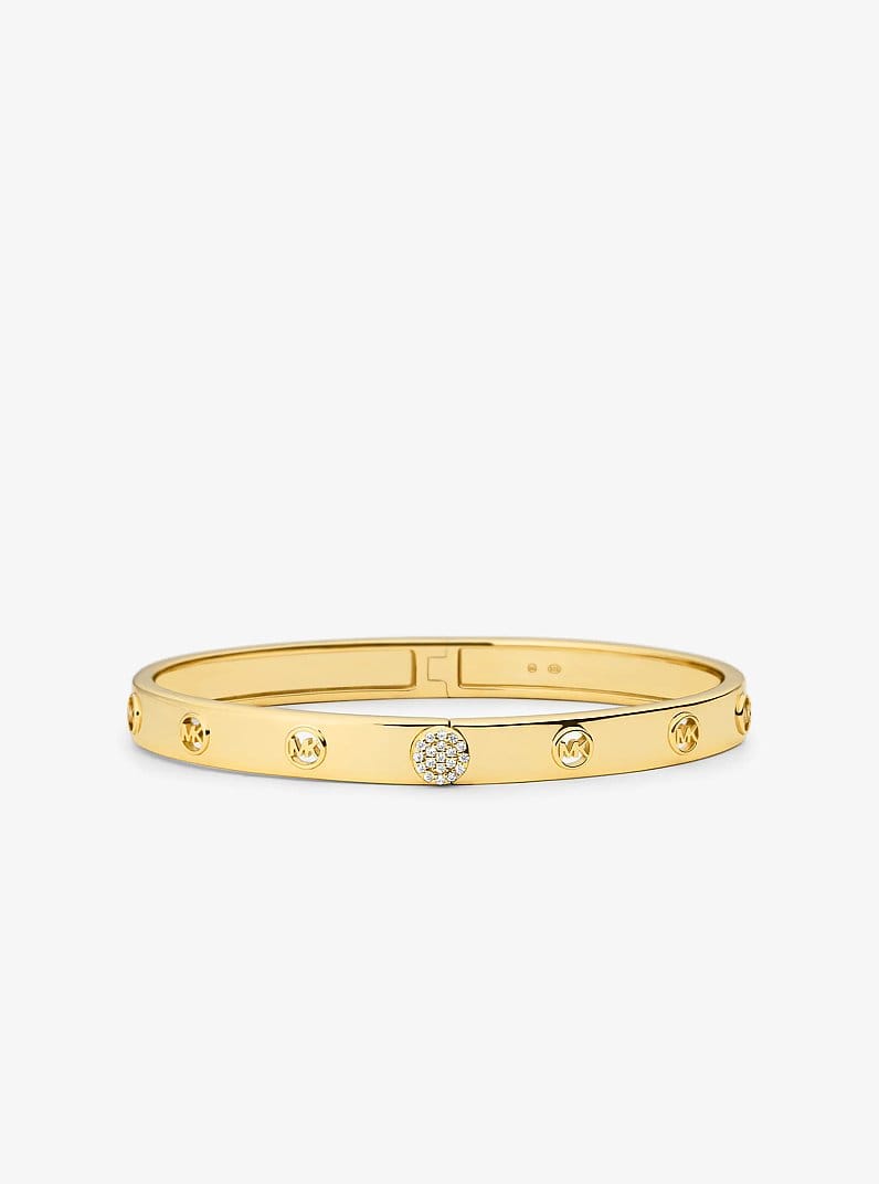 Michael Kors Bracelet en argent sterling à placage en métal précieux et à pavé