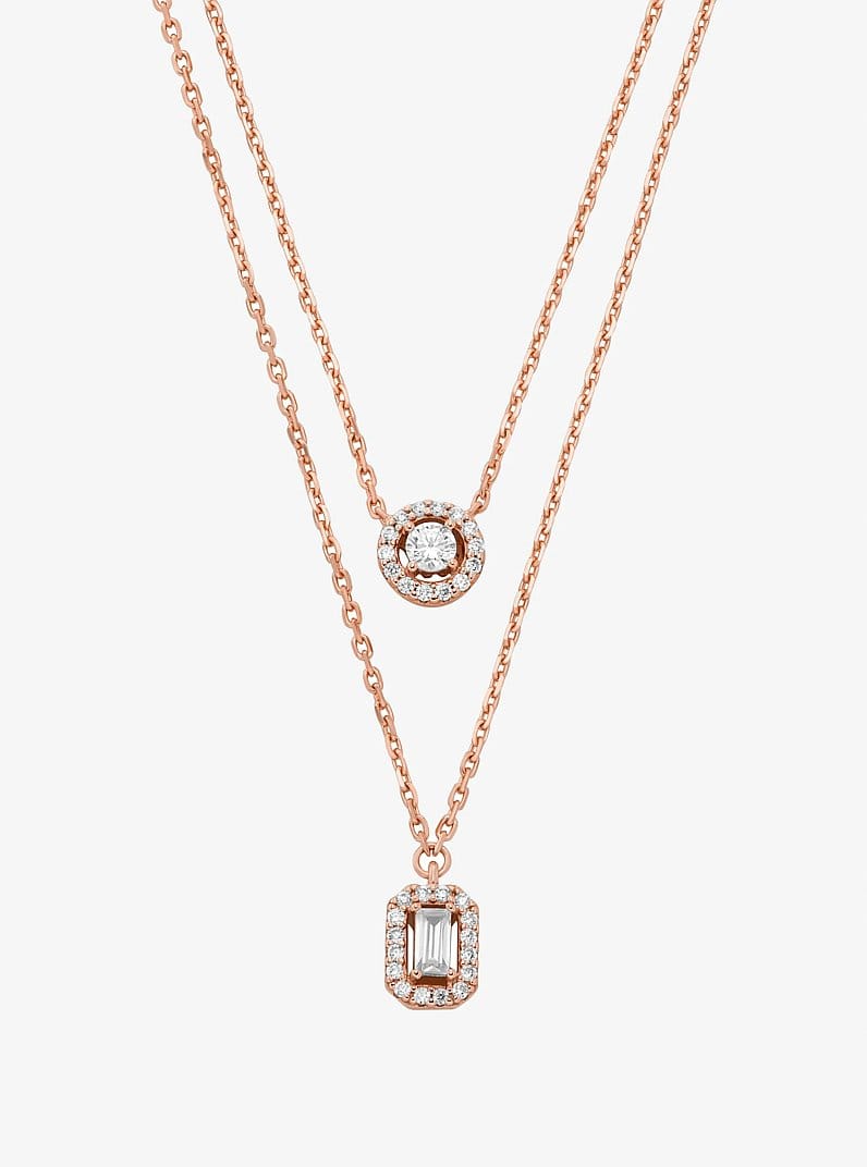 Michael Kors Collier superposé double tour à placage en métal précieux