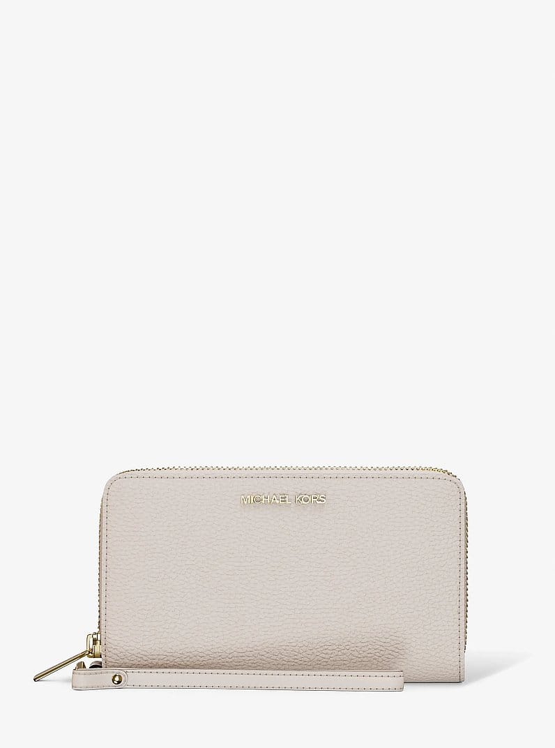 Michael Kors Grande pochette - bracelet en cuir grainé pour téléphone intelligent
