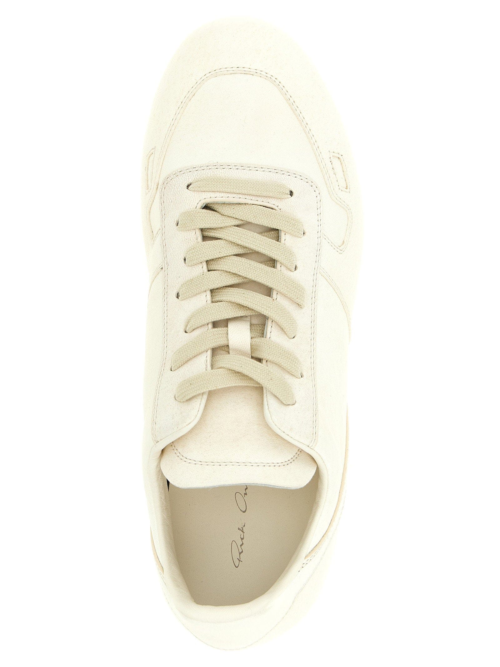 Rick Owens Minimal Sneak Sneaker — Cream