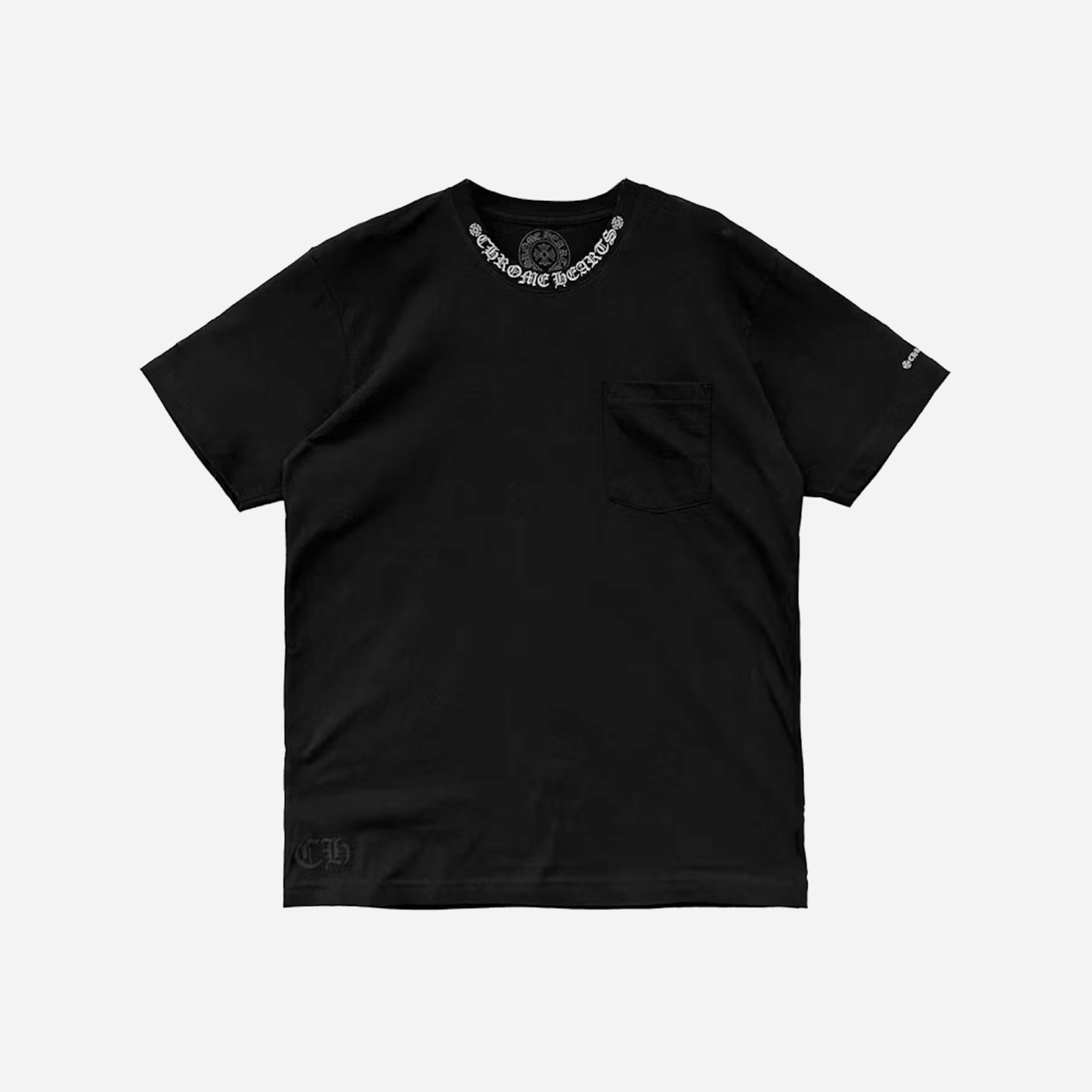 Chrome Hearts Short Sleeve Pocket Crew T - shirt Black