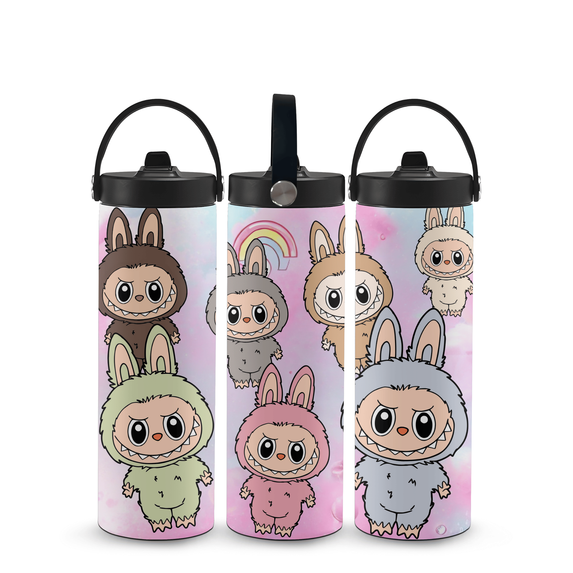 Pop Mart Labubu Macaron Series Sublimation Bottle