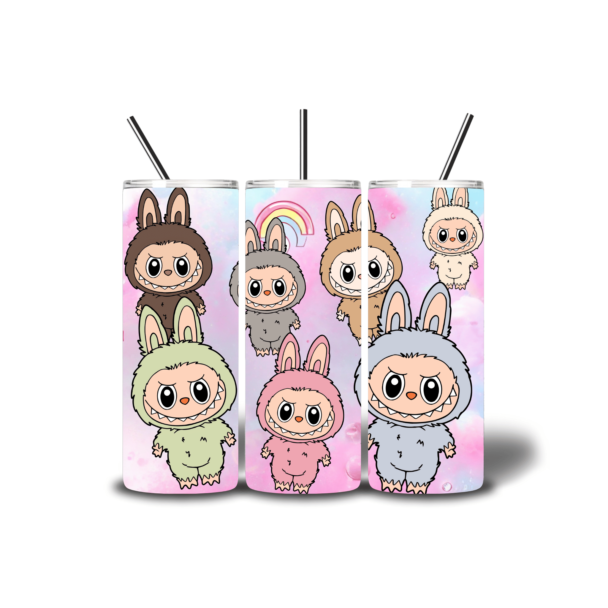 Pop Mart Labubu Macaron Series Sublimation Bottle