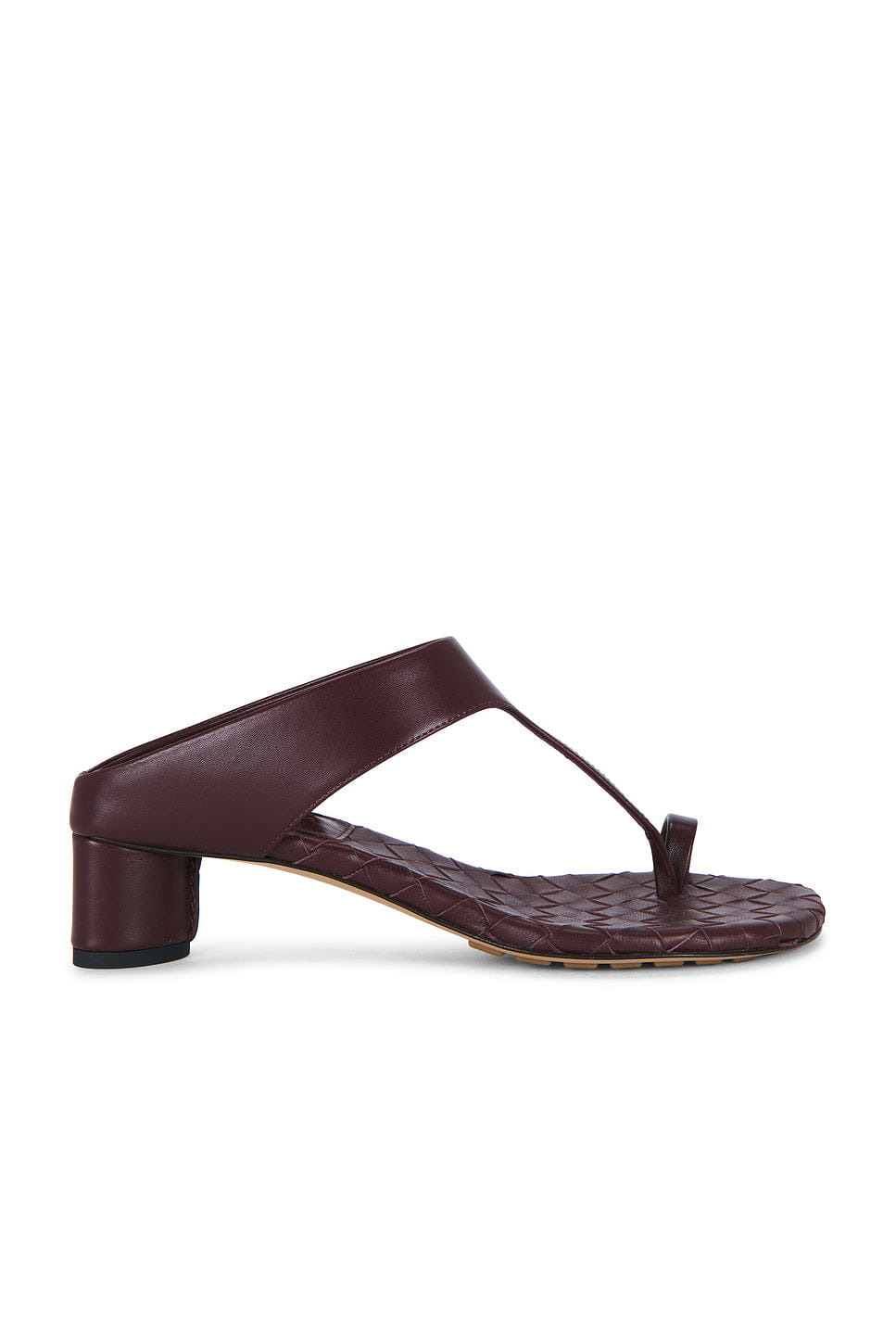 Bottega Veneta Livia Kitten Heel Thong Sandal