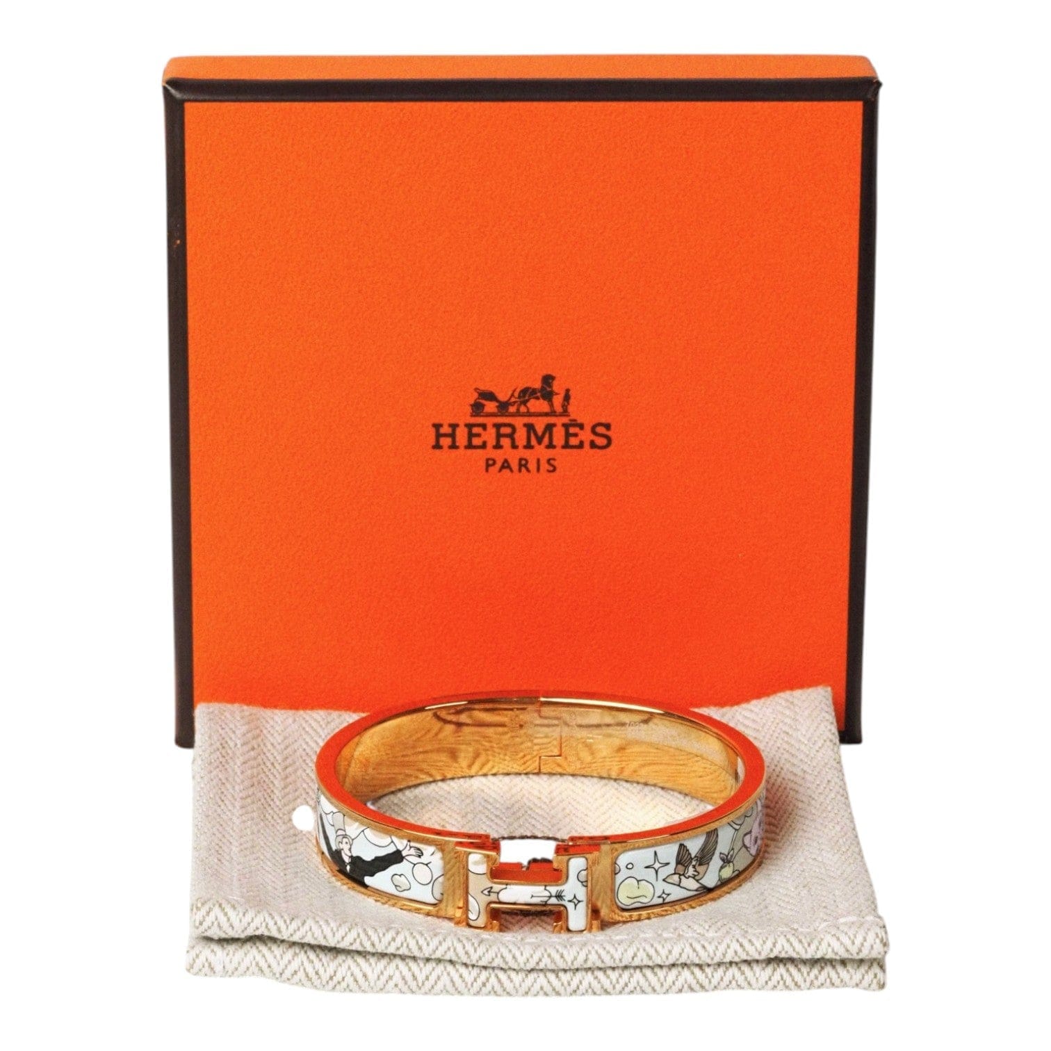 Hermes H Clic Dans Less Bracelet in GHW