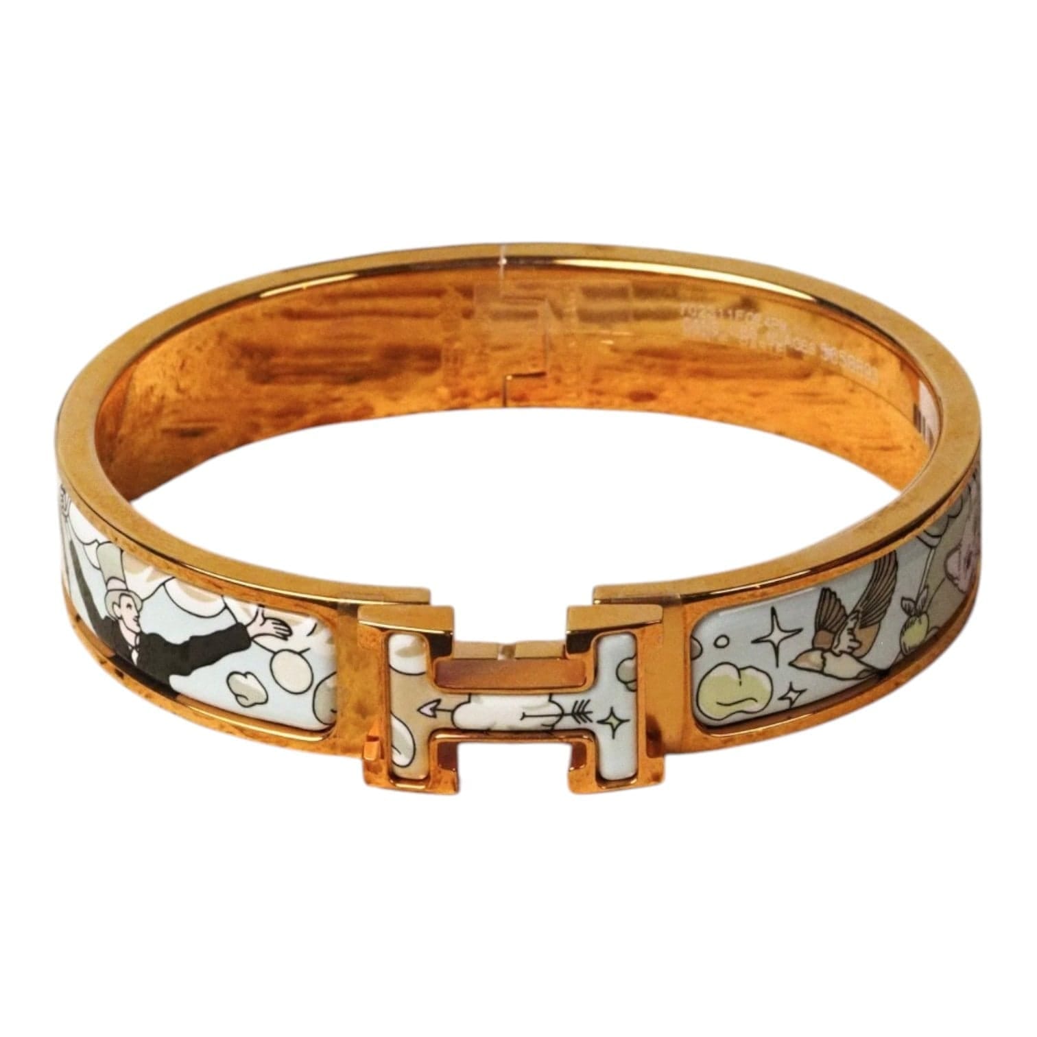 Hermes H Clic Dans Less Bracelet in GHW