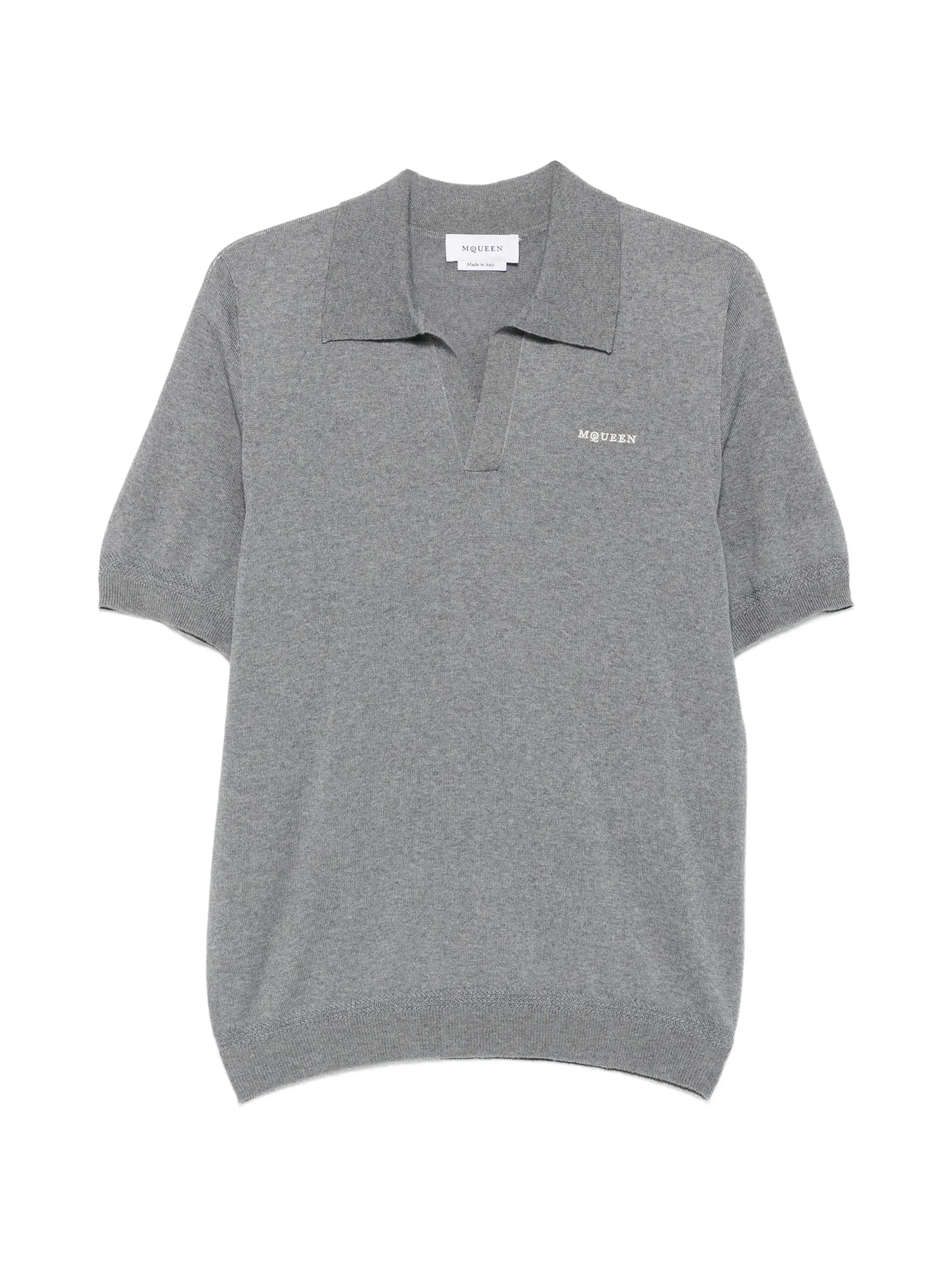 Alexander McQueen logo - embroidered polo shirt