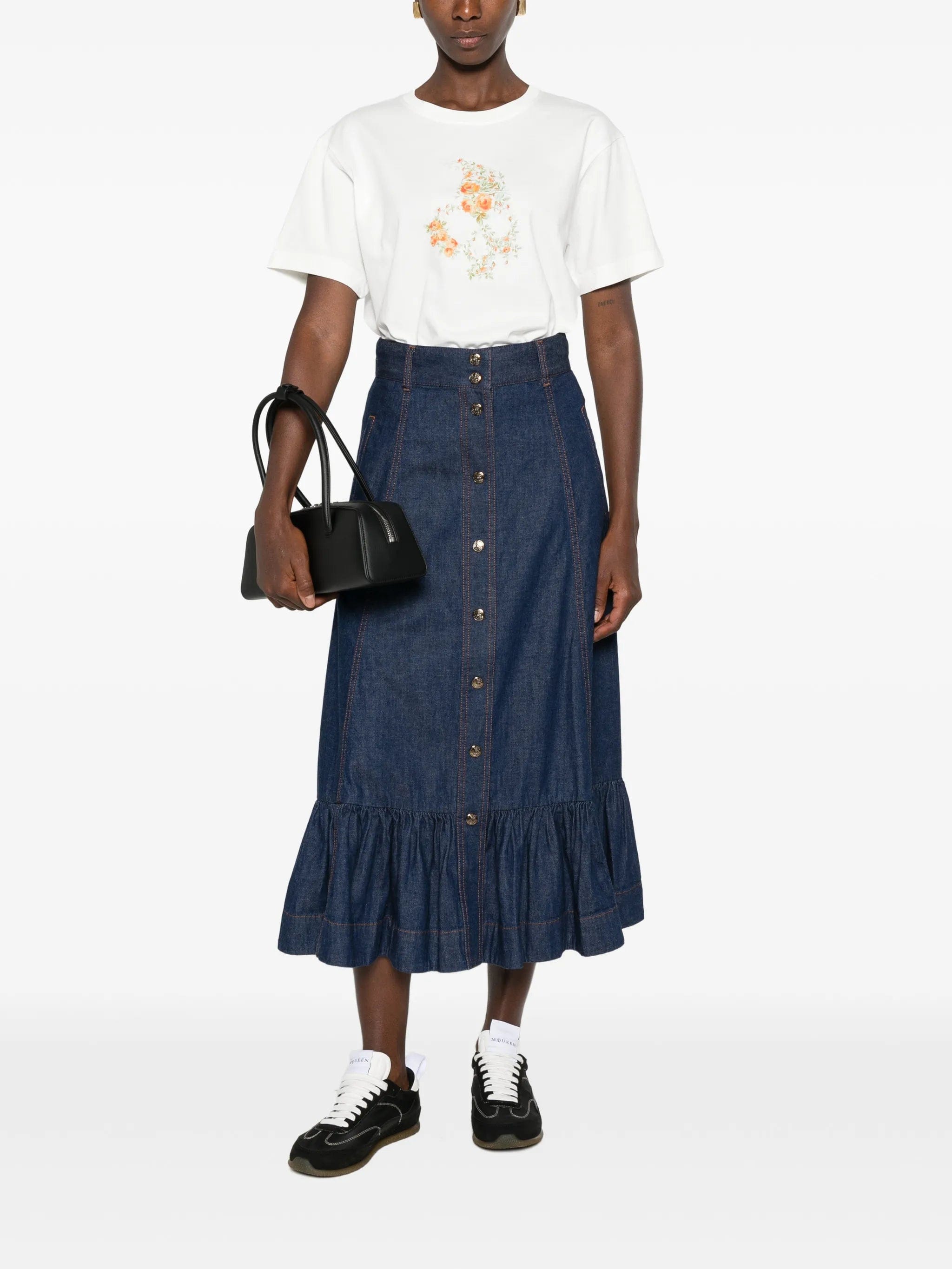 Alexander McQueen floral - print T - shirt