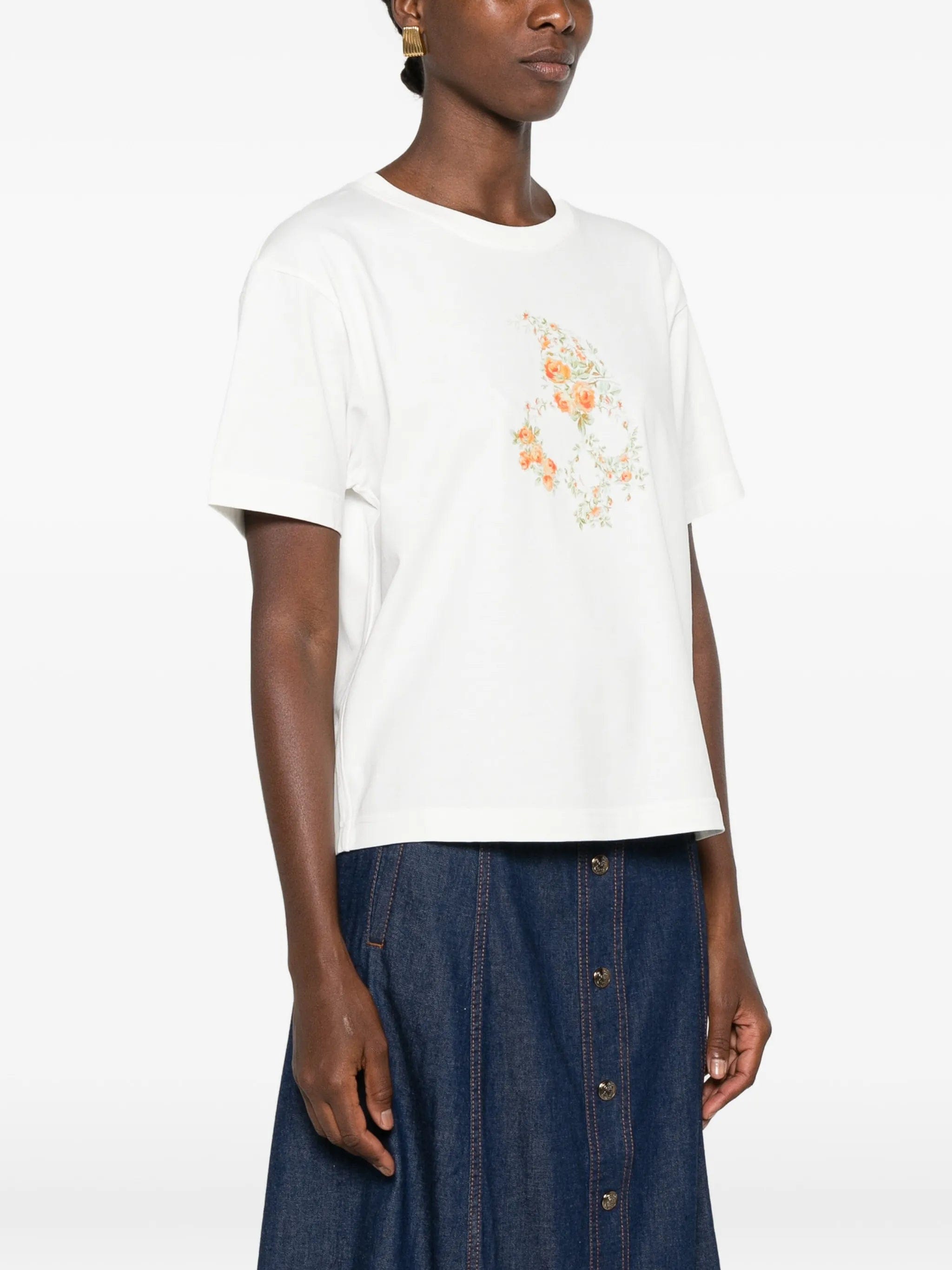 Alexander McQueen floral - print T - shirt