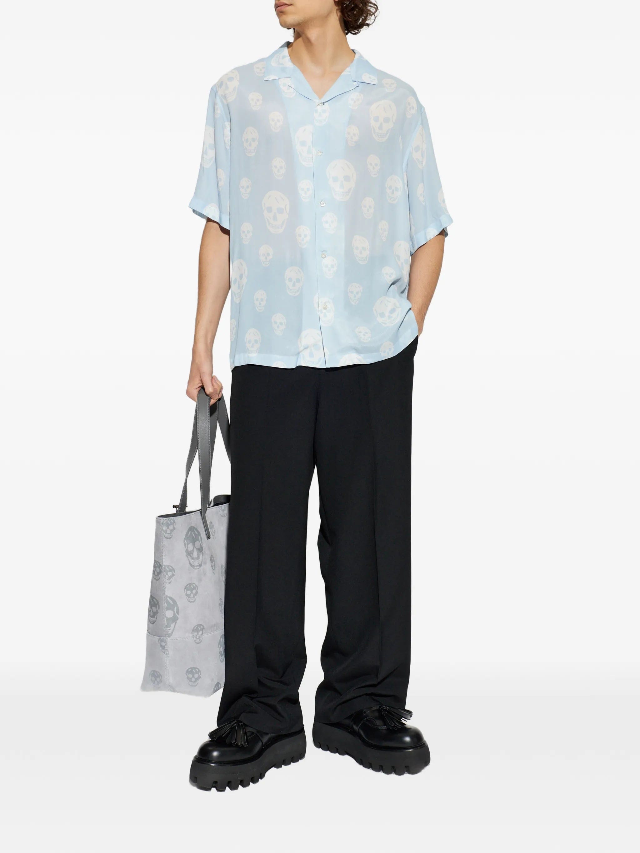 Alexander McQueen skull - pattern shirt