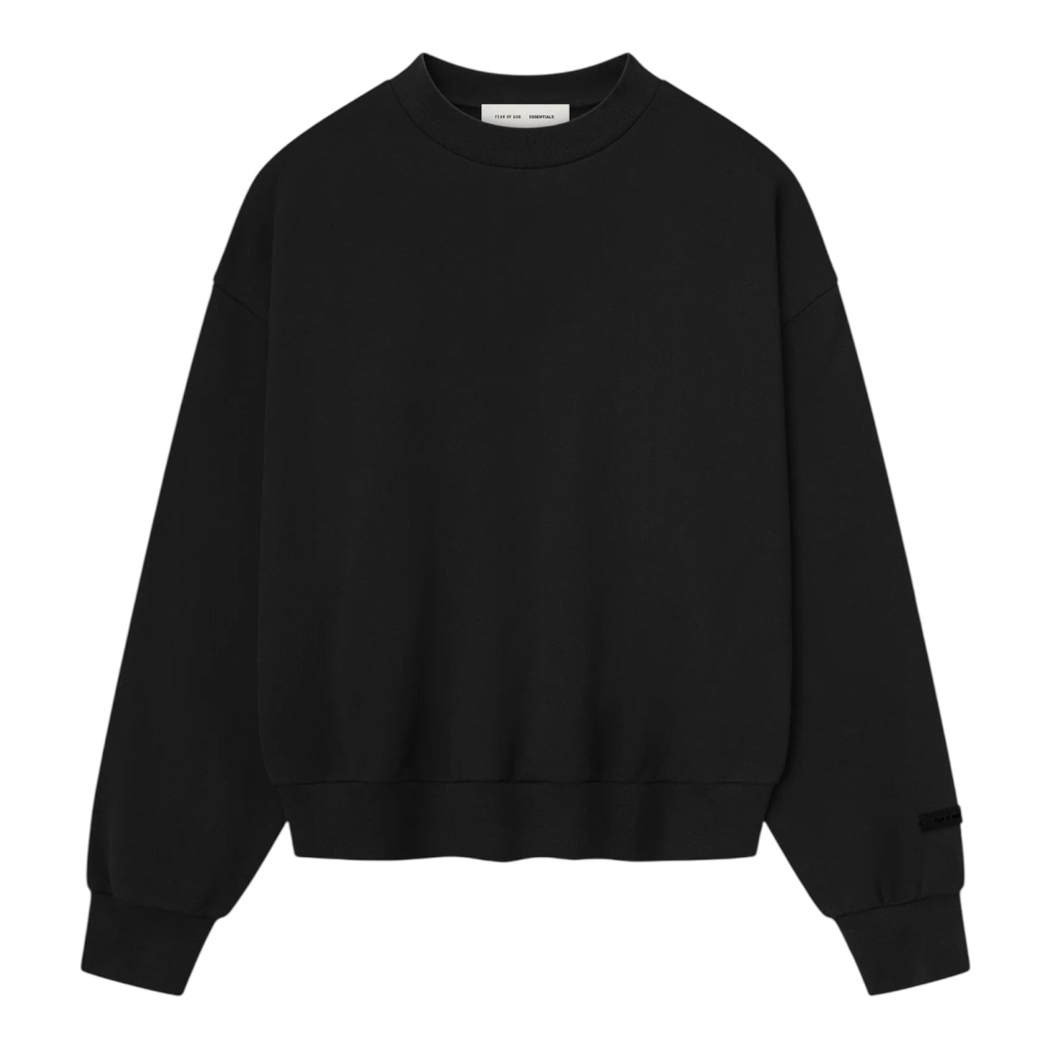 Fear of God ESSENTIALS Classic Fleece Crewneck - Jet Black (SS25)
