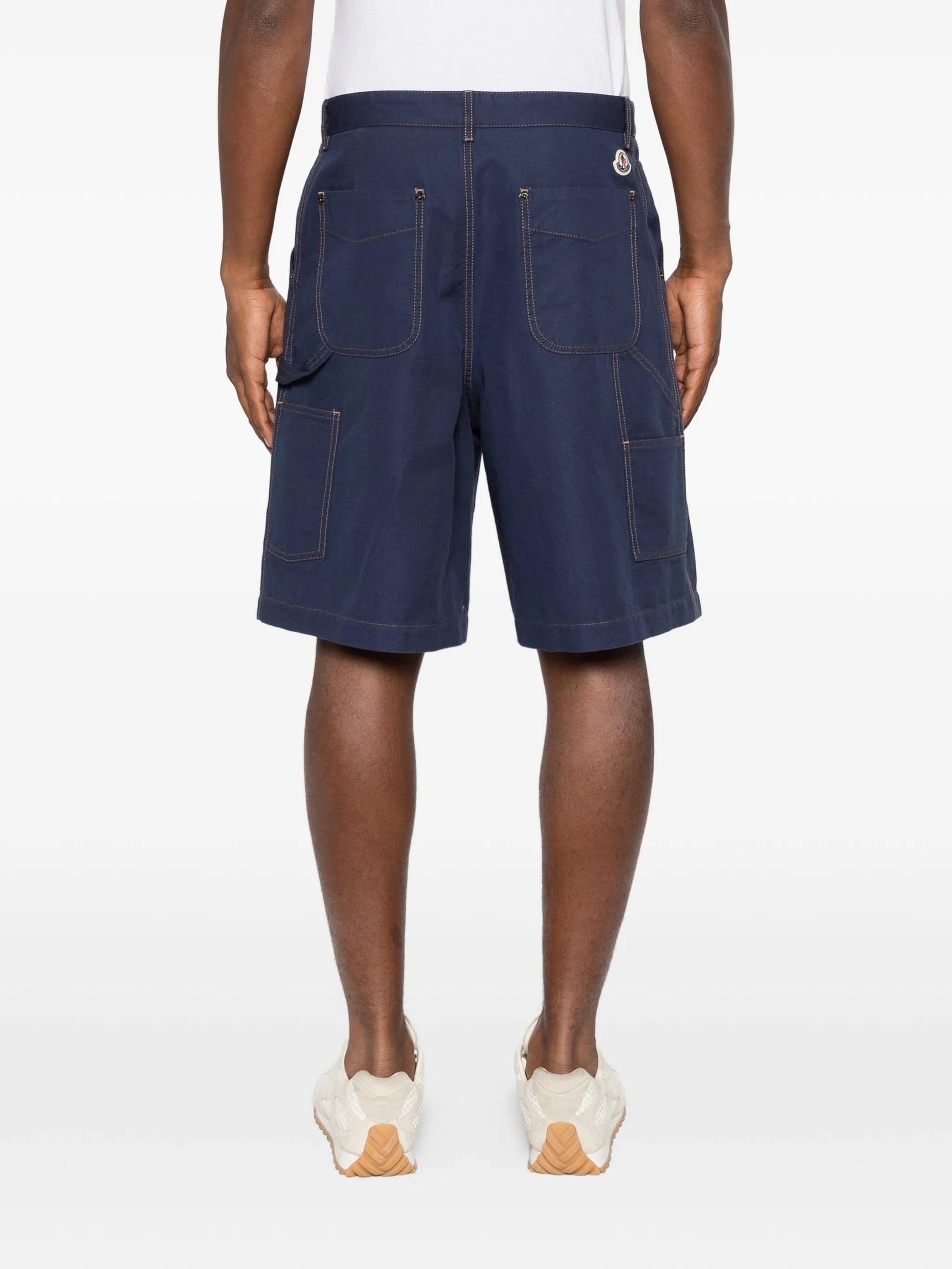 Moncler contrast - stitching cargo shorts