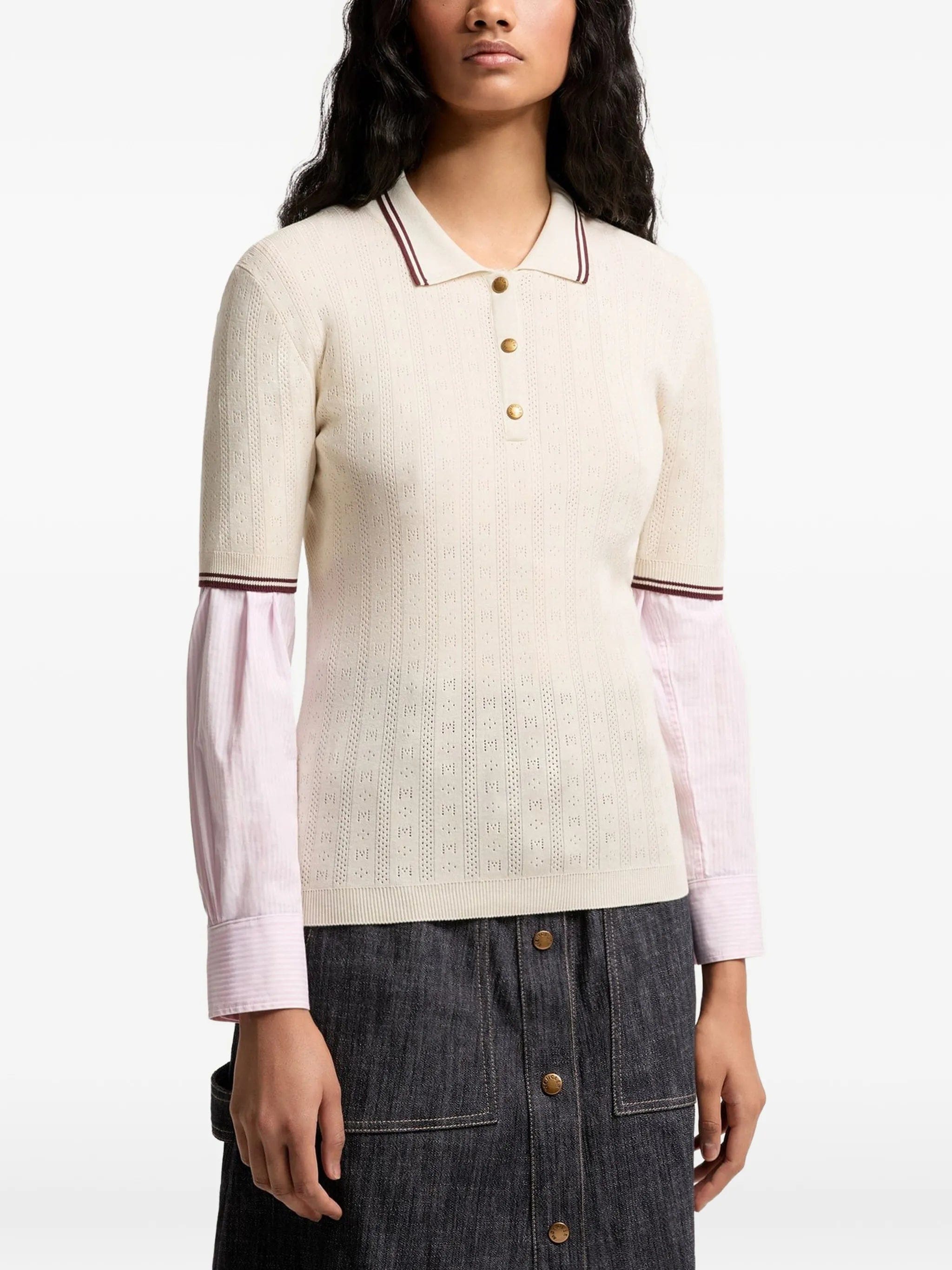 Moncler striped polo shirt