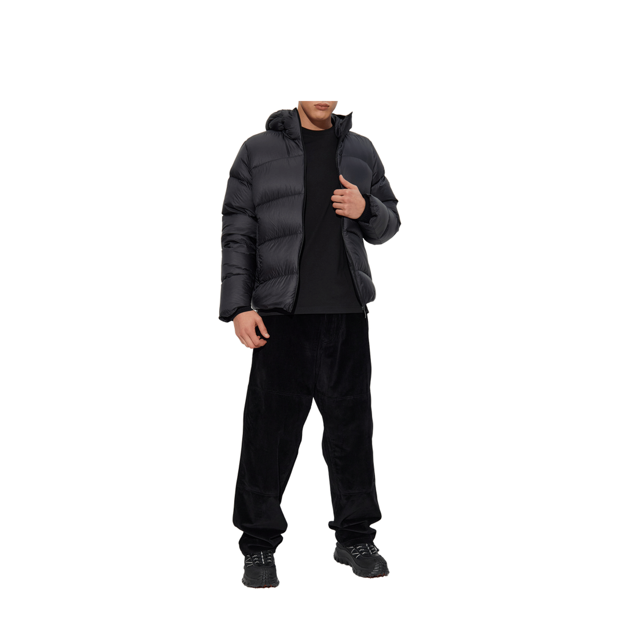 Moncler Black Fulcran Hooded Short Down Jacket