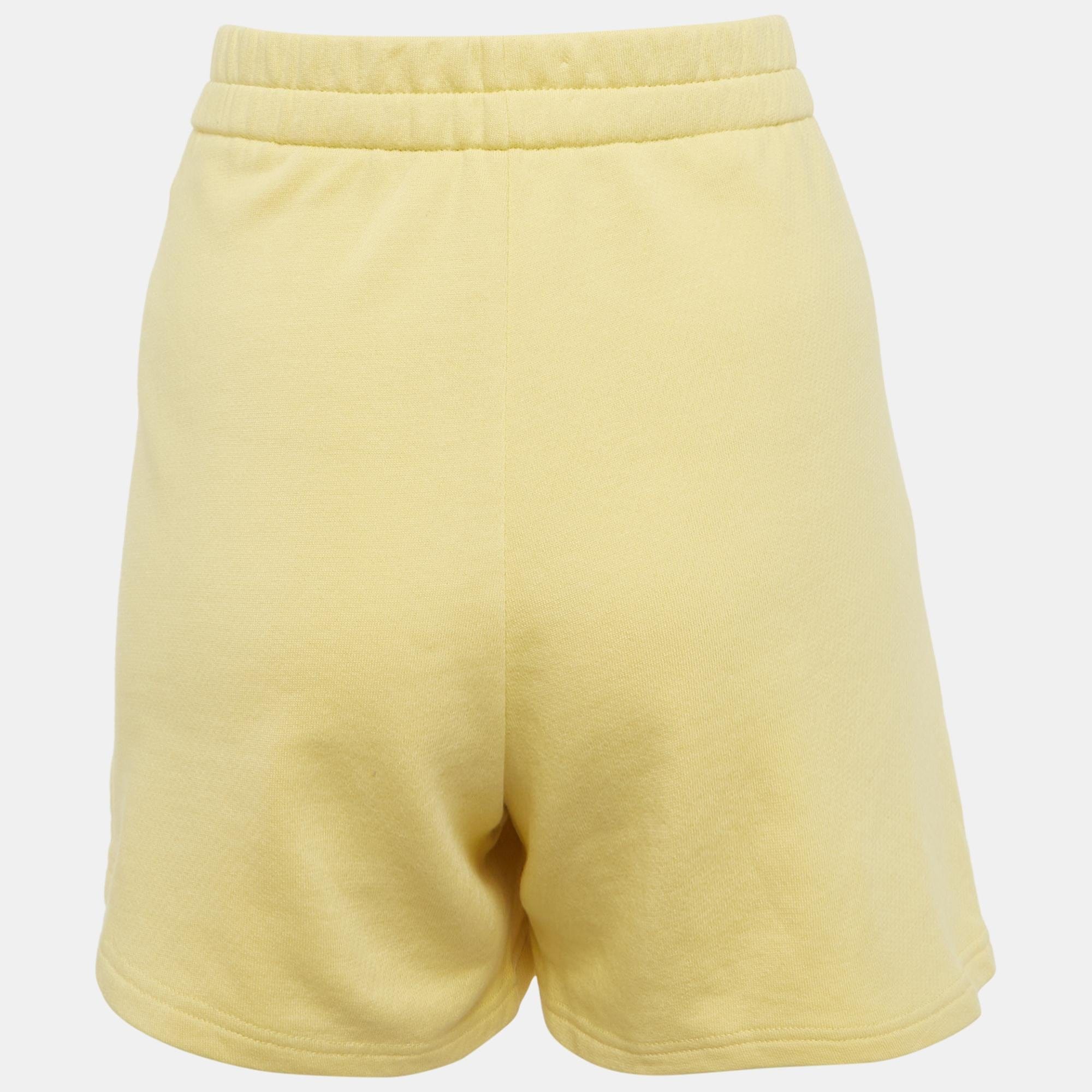 Moncler Yellow Cotton Palm Applique