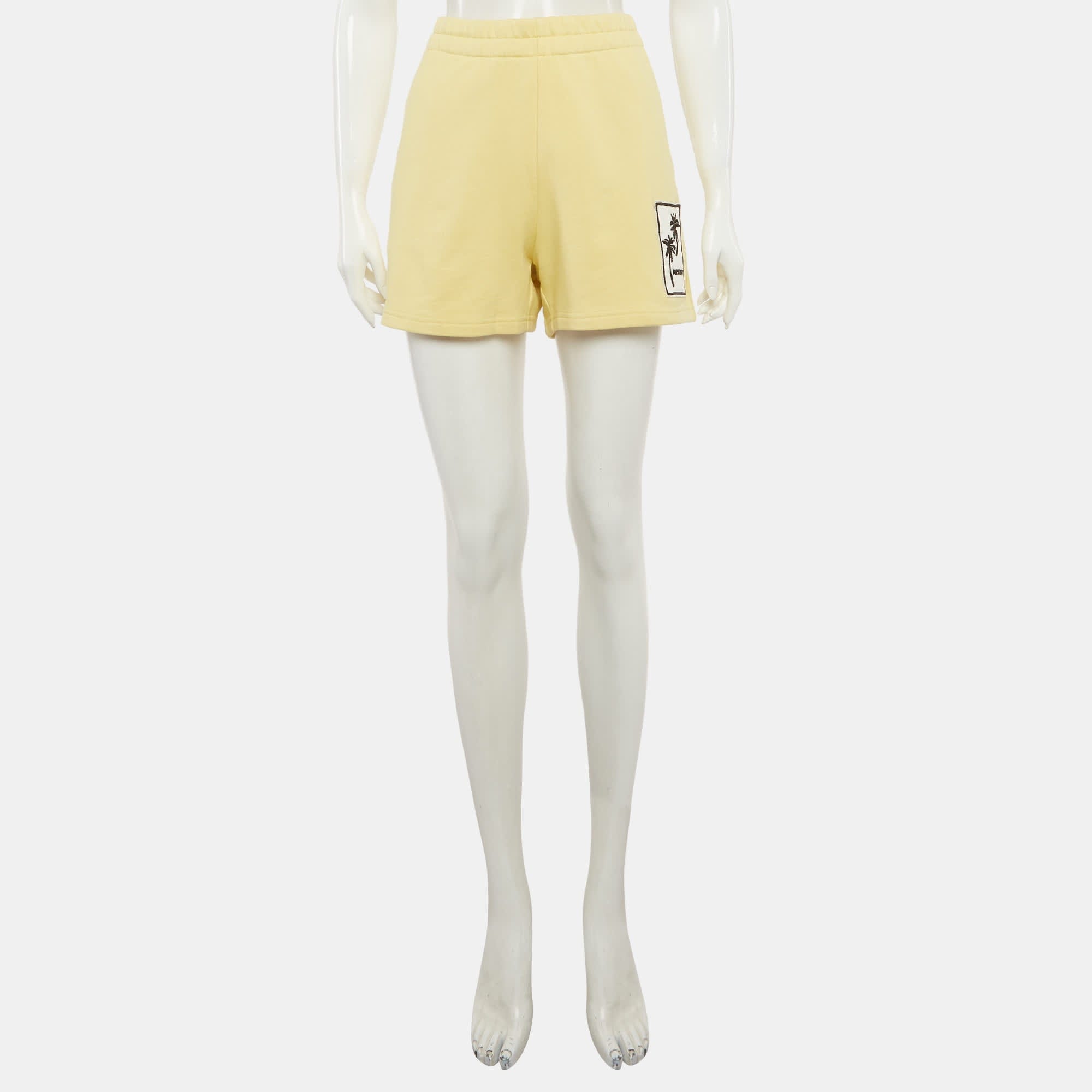 Moncler Yellow Cotton Palm Applique