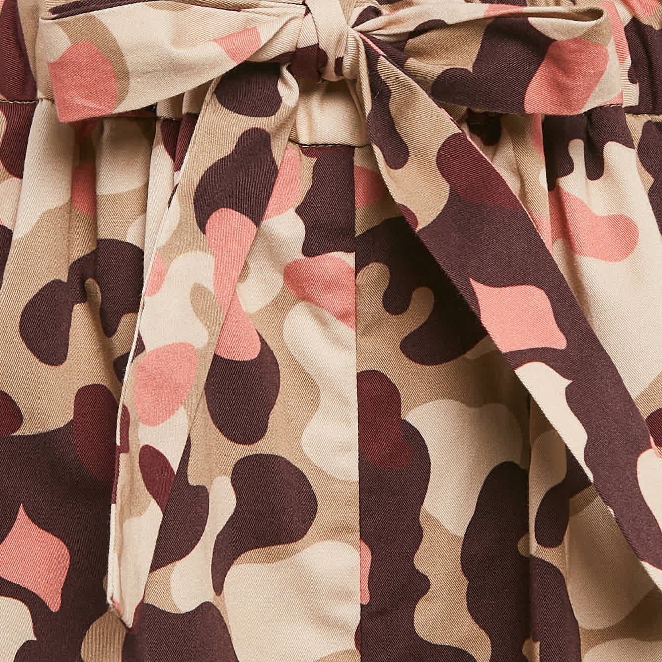 Moncler Beige Camouflage Print Cotton Shorts