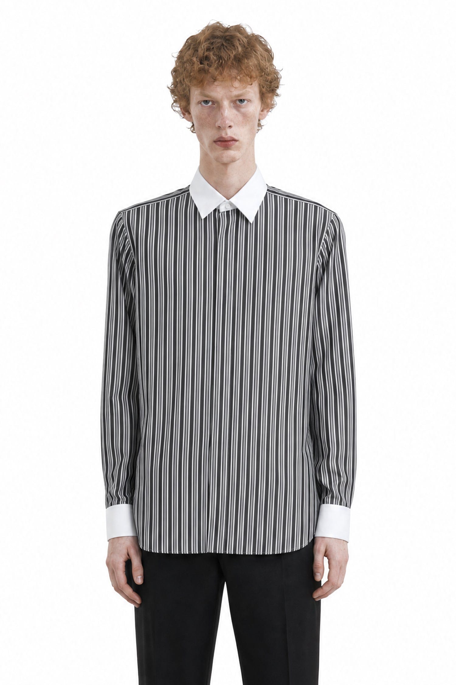 TOM FORD Poplin Stripe Classic Fit Shirt