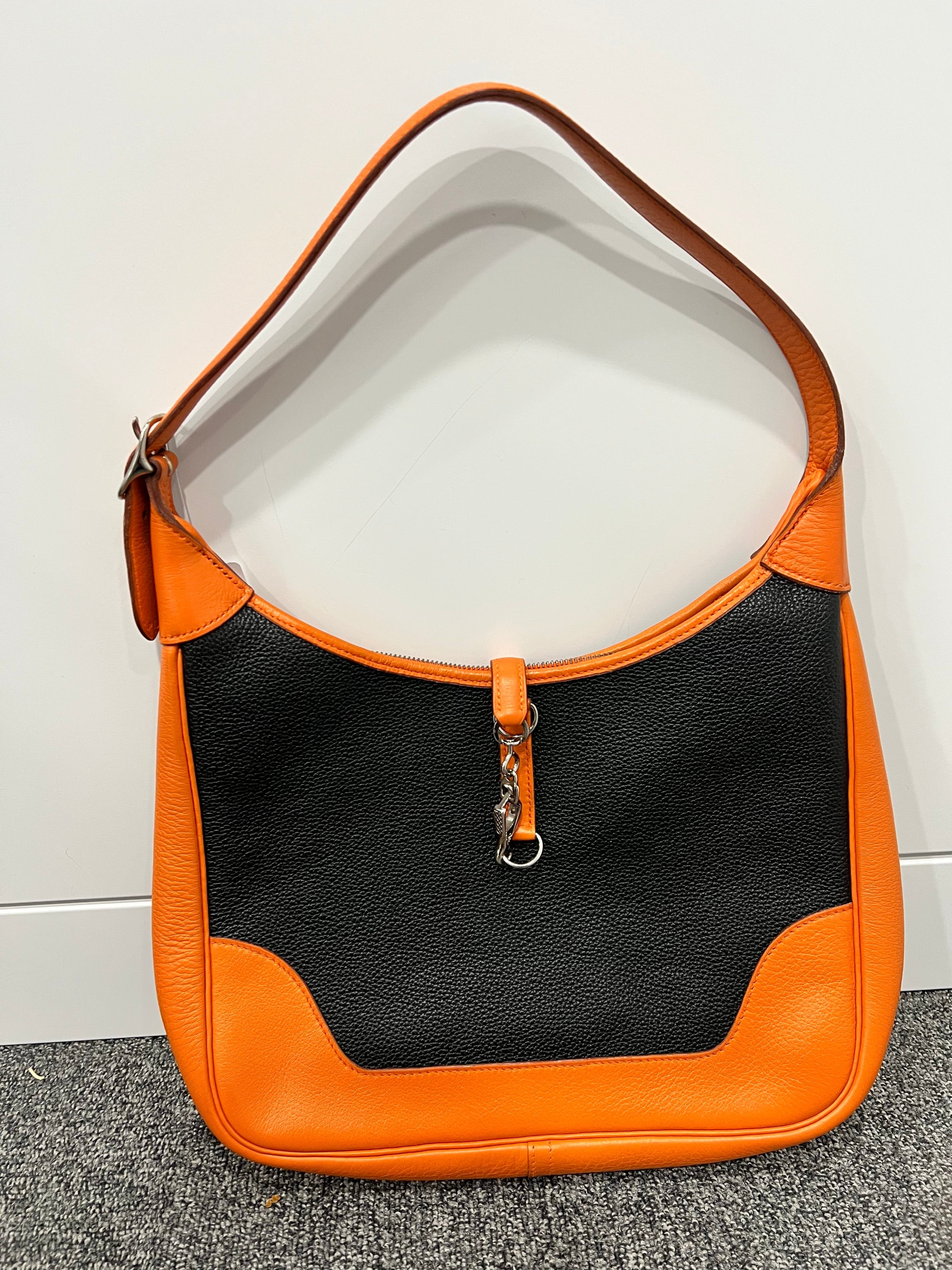 Hermes Togo × Negonda Black × Orange SV Trim 31 B04247TDMN