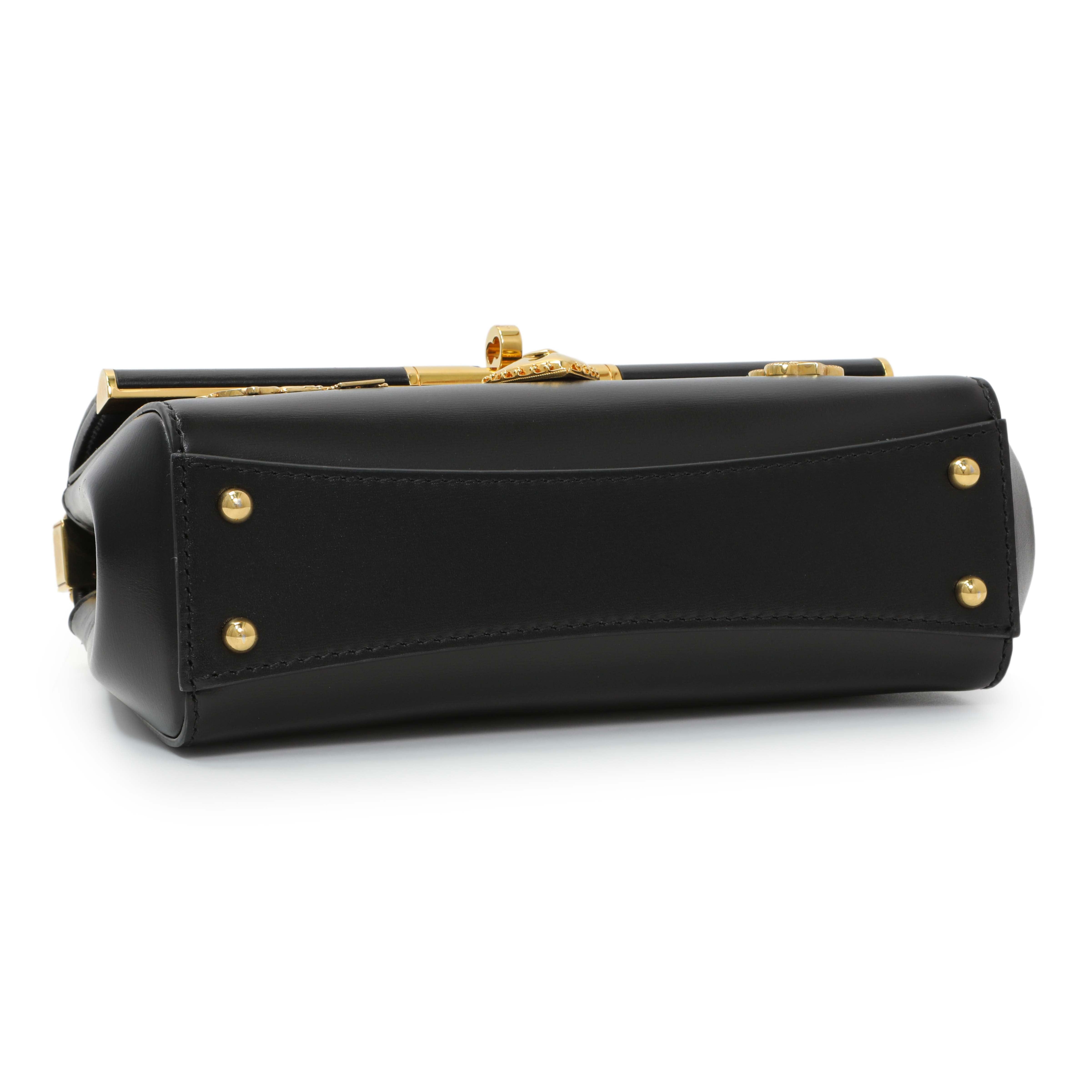 Dolce & Gabbana Black Calfskin Small Marlene Crossbody