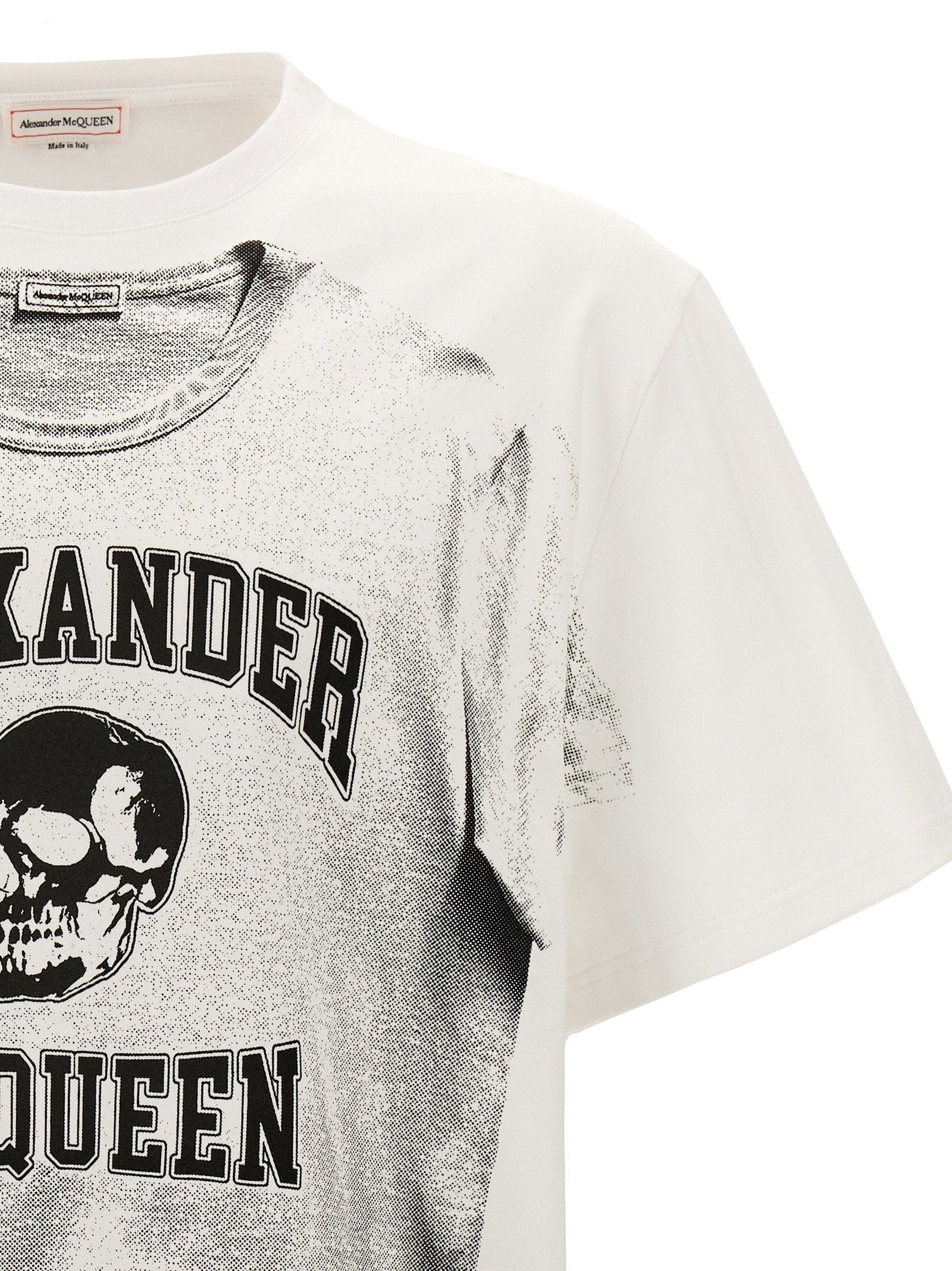 Alexander McQueen Logo - Print Cotton T - Shirt — Cream