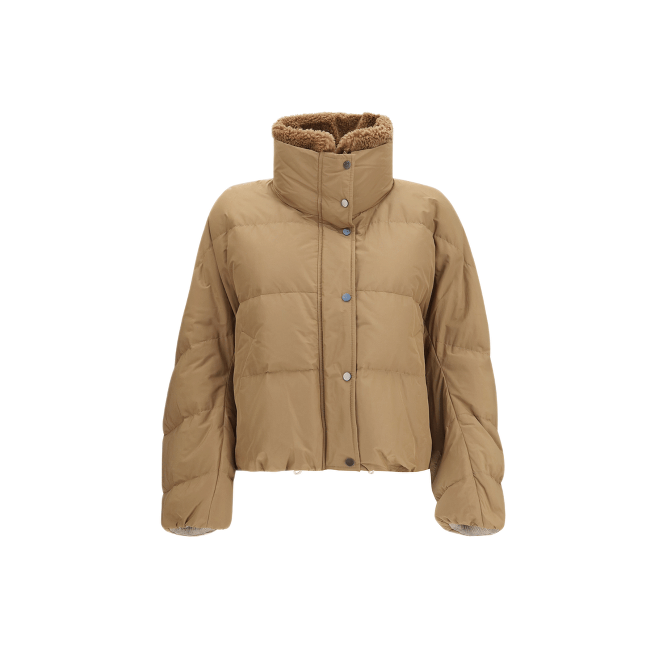 Brunello Cucinelli Padded Jacket With Shearling Collar