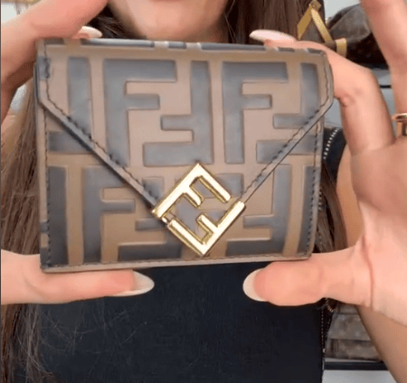 Fendi F26031549 Fendi Compact Wallet Brown Zucca