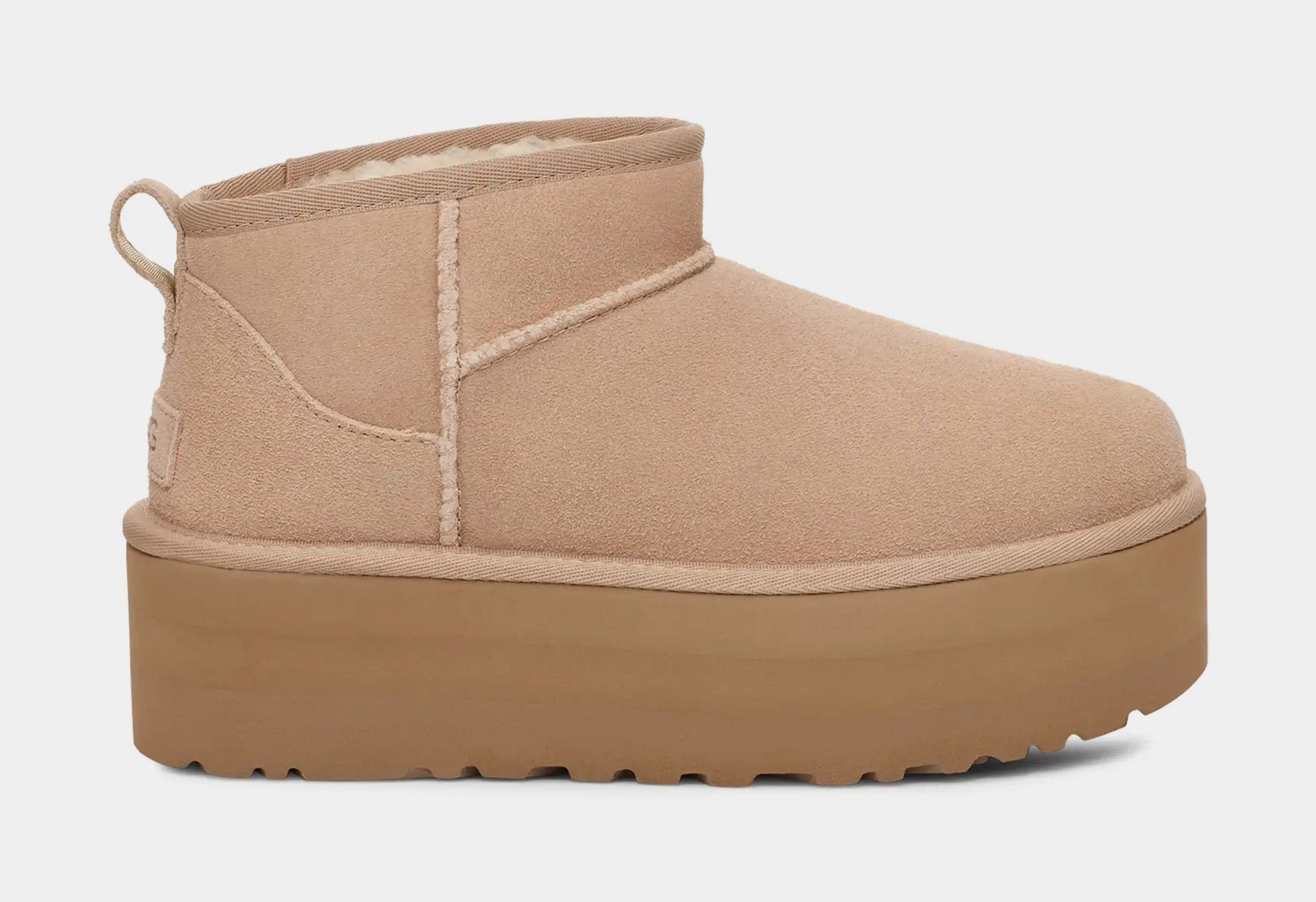 UGG Classic Ultra Mini Platform Womens Boots (Beige)