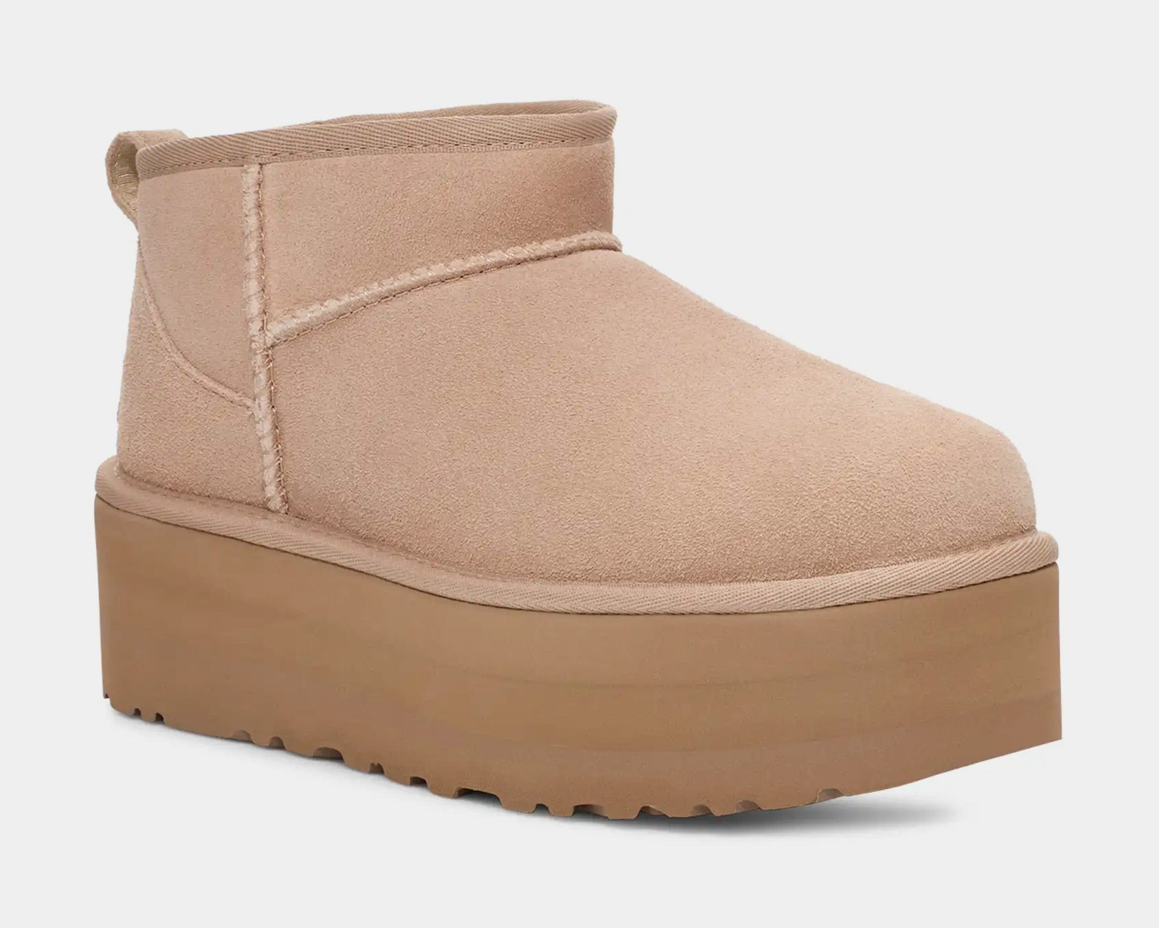 UGG Classic Ultra Mini Platform Womens Boots (Beige)