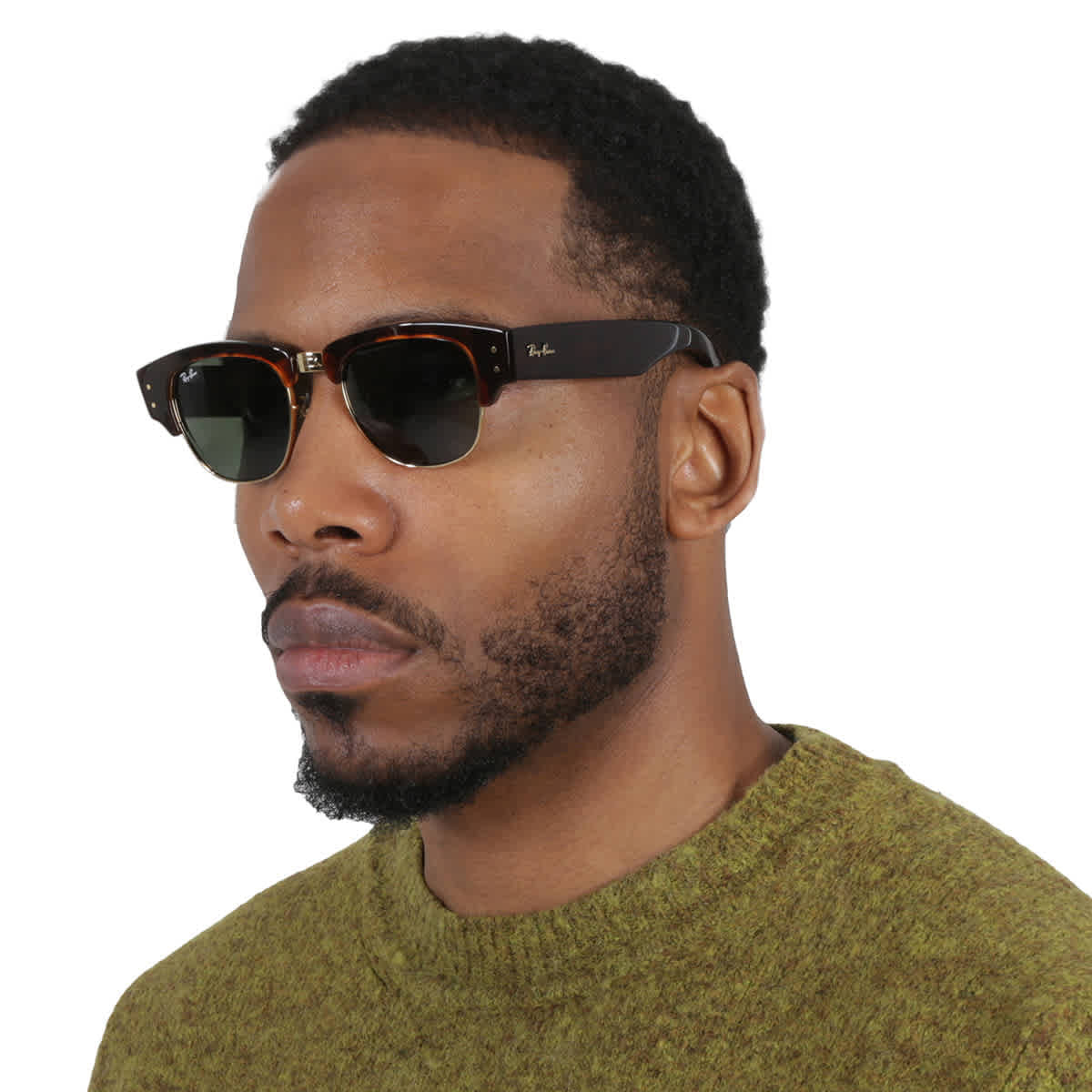 Ray Ban Mega Clubmaster Green Square Unisex Sunglasses RB0316S 990/31 50