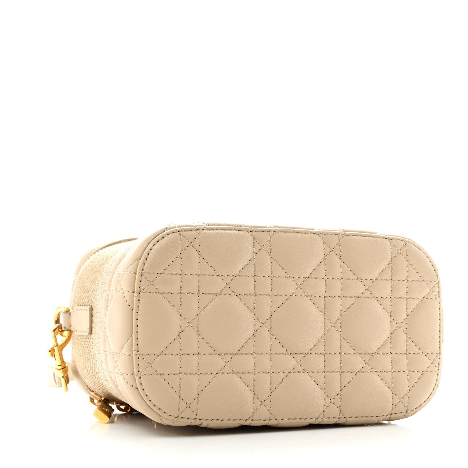 Christian Dior Lambskin Cannage Small Diortravel Vanity Case Light Beige