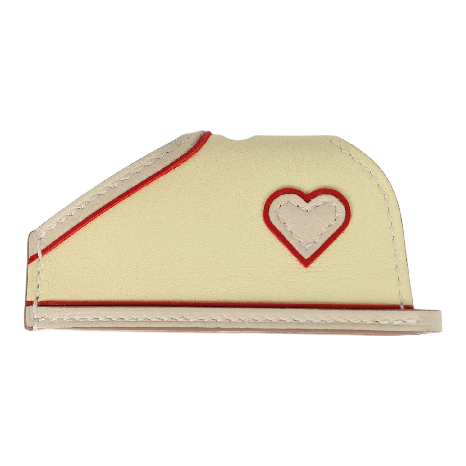 Hermes Rodeo Robeo Coeur Charm PM Craie, Jaune Milton & Rouge Radieux Milo Lambskin