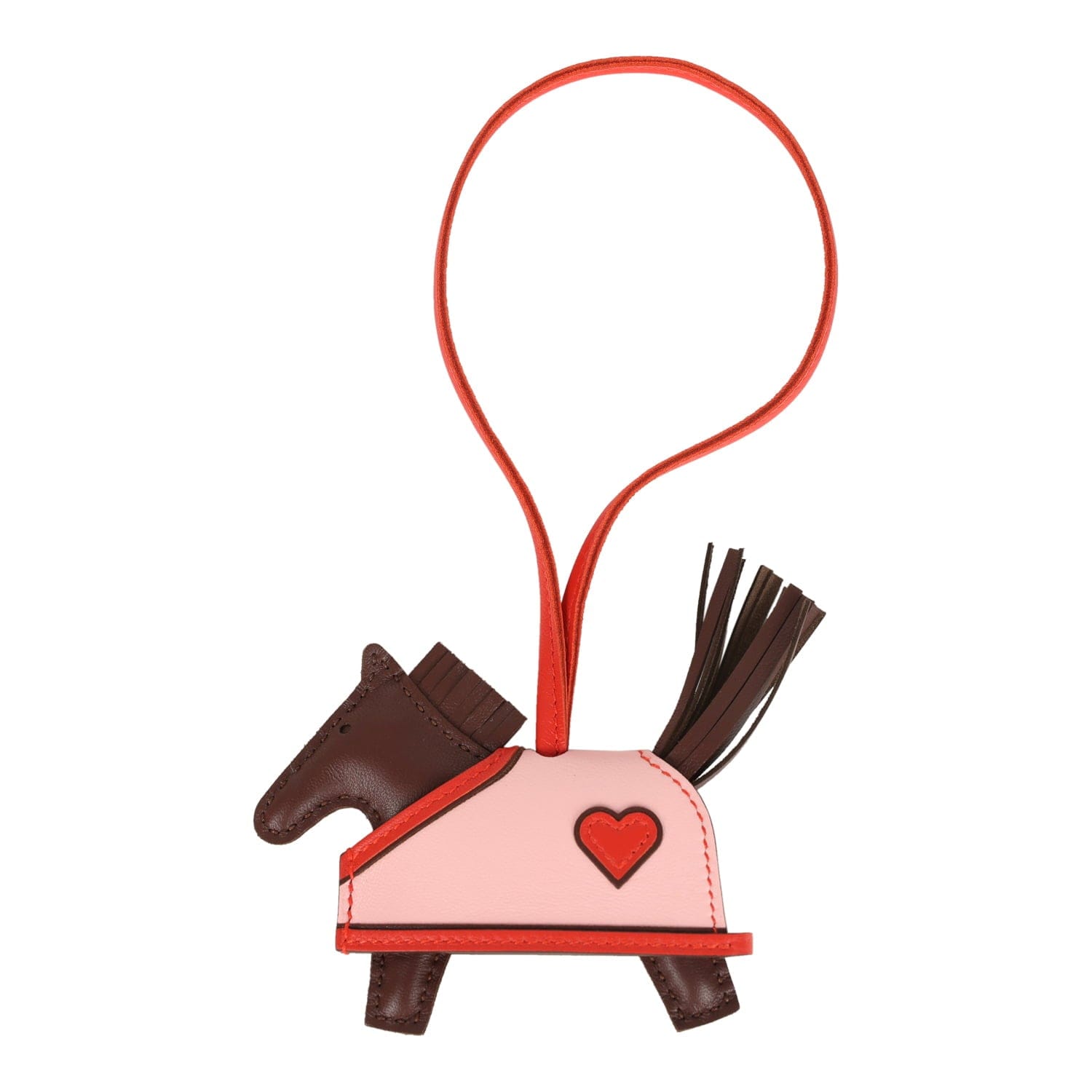 Hermes Rodeo Robeo Coeur Charm PM Terre, Capucine & Rose Sakura Milo Lambskin