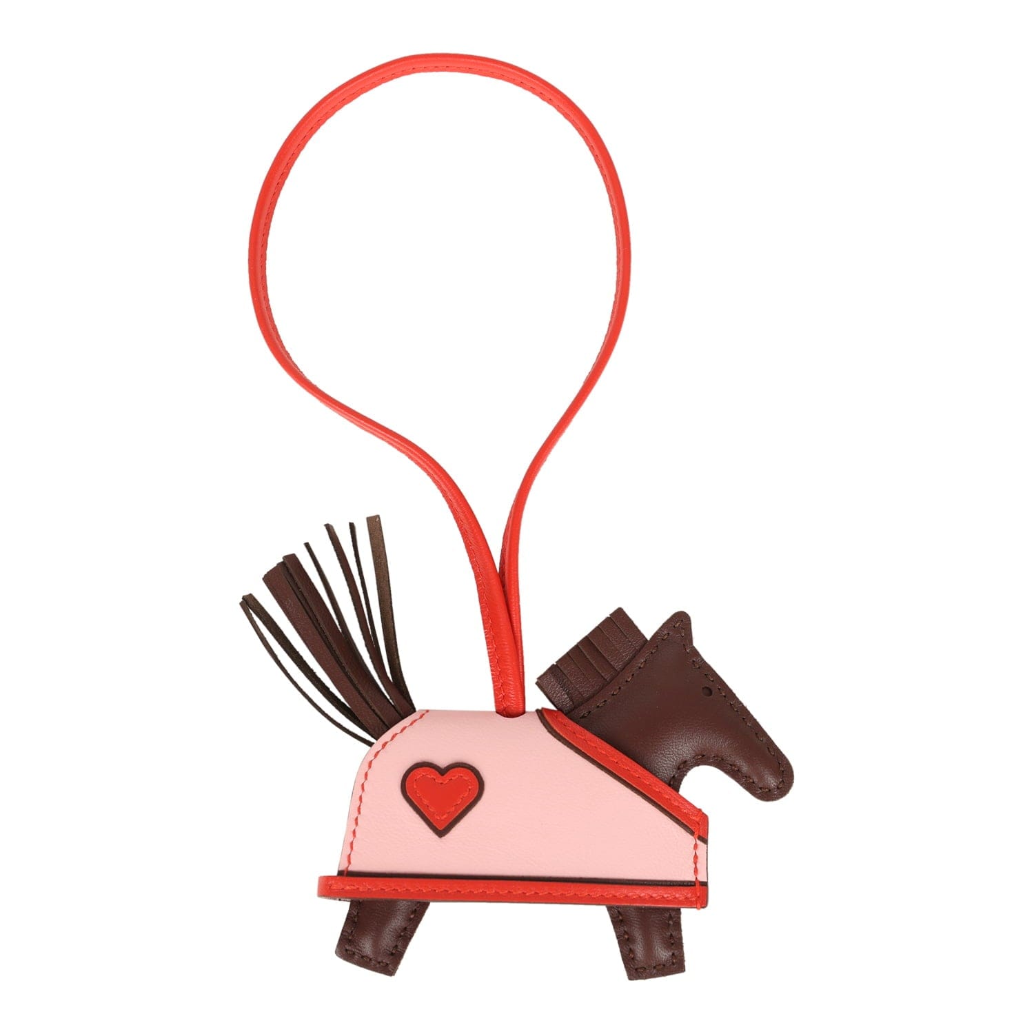 Hermes Rodeo Robeo Coeur Charm PM Terre, Capucine & Rose Sakura Milo Lambskin