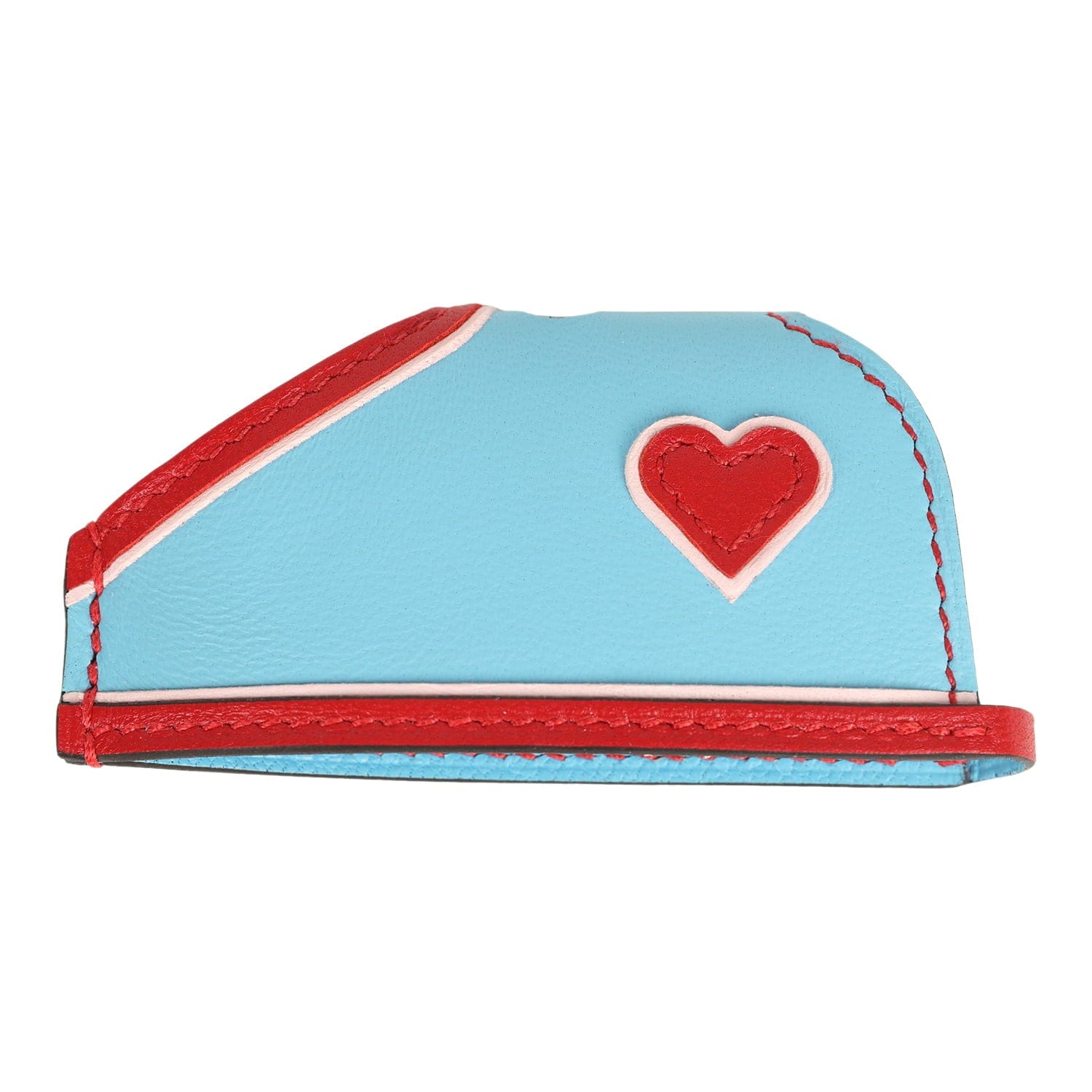 Hermes Rodeo Robeo Coeur Charm PM Rose Darling, Bleu Celeste & Rouge Radieux Milo Lambskin